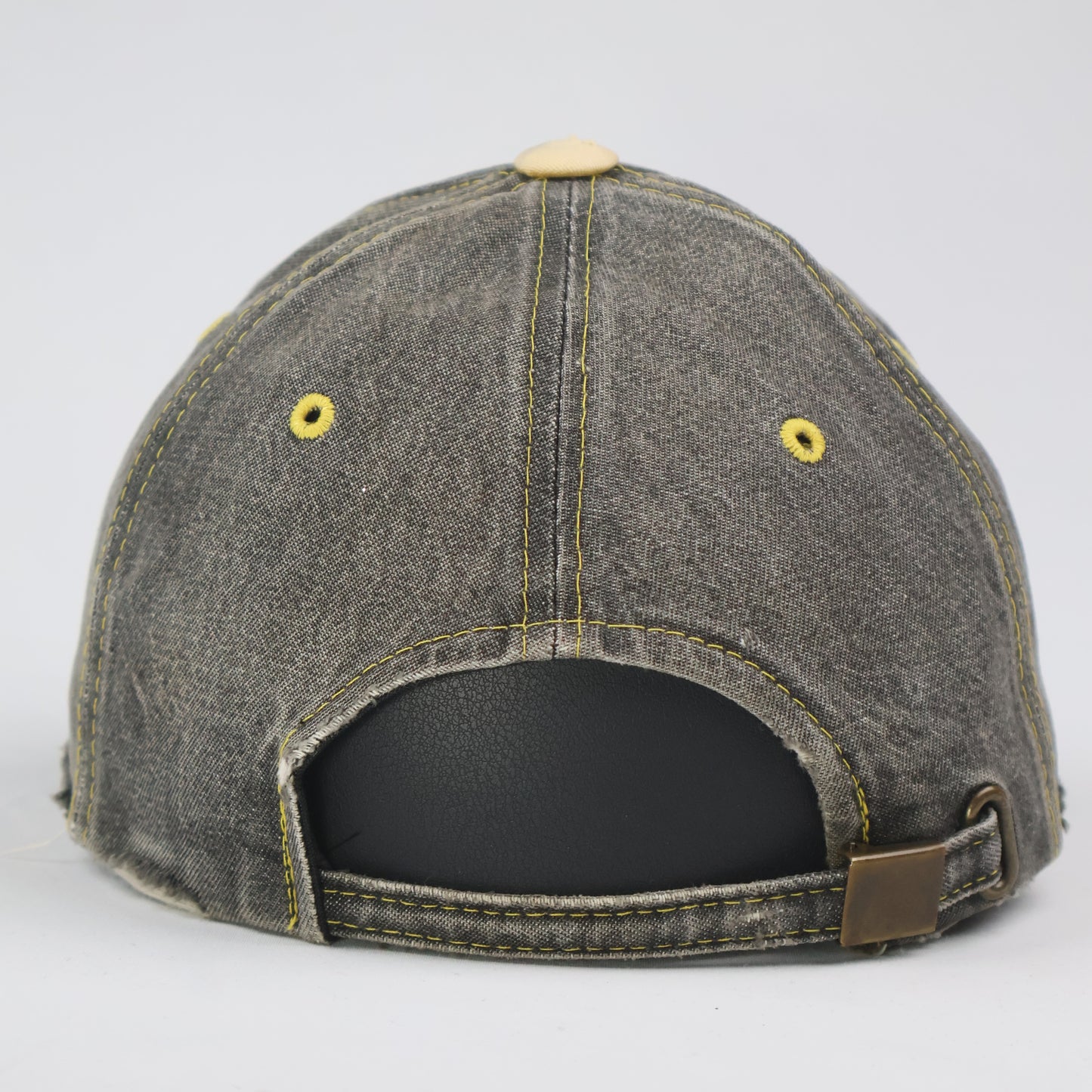 Embroidered Script Vintage Wash Cap - Distressed Black