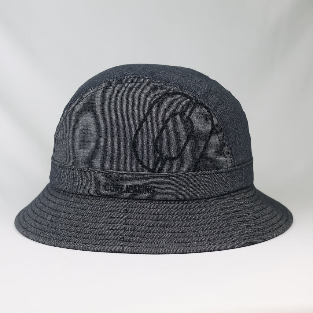 Thrifted Core Jeaning Dark Grey Denim Bucket Hat