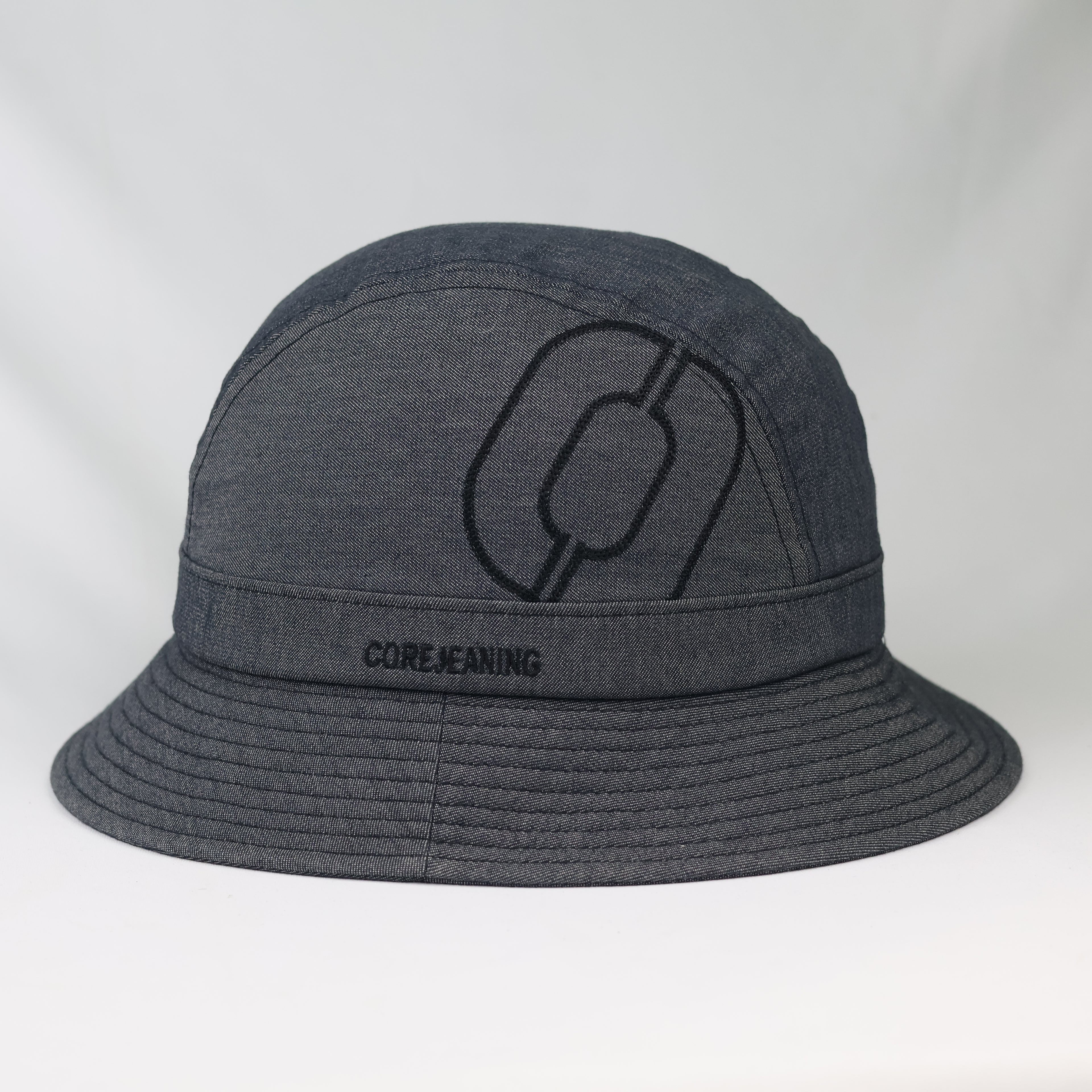 Thrifted Core Jeaning Dark Grey Denim Bucket Hat