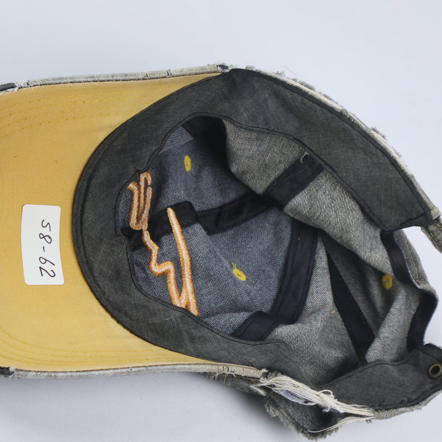 Embroidered Script Vintage Wash Cap - Distressed Black