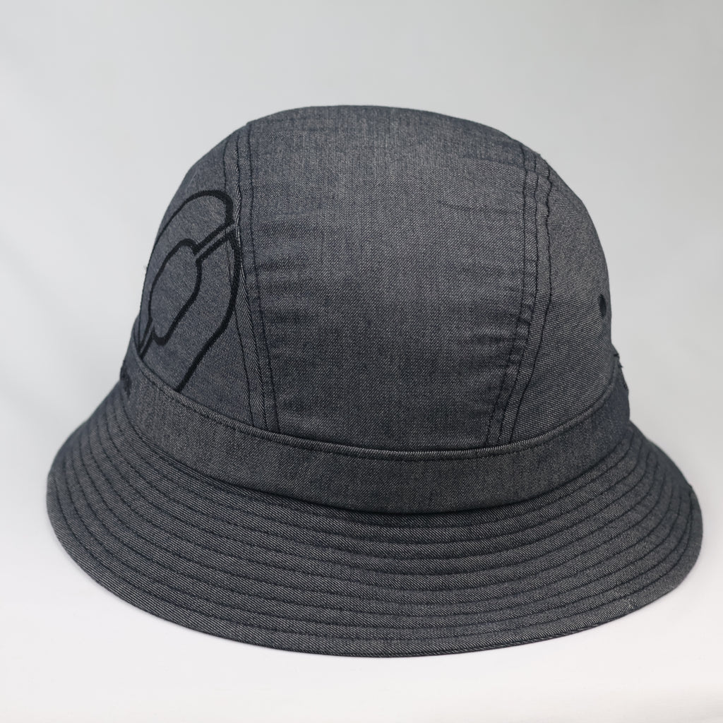 Thrifted Core Jeaning Dark Grey Denim Bucket Hat