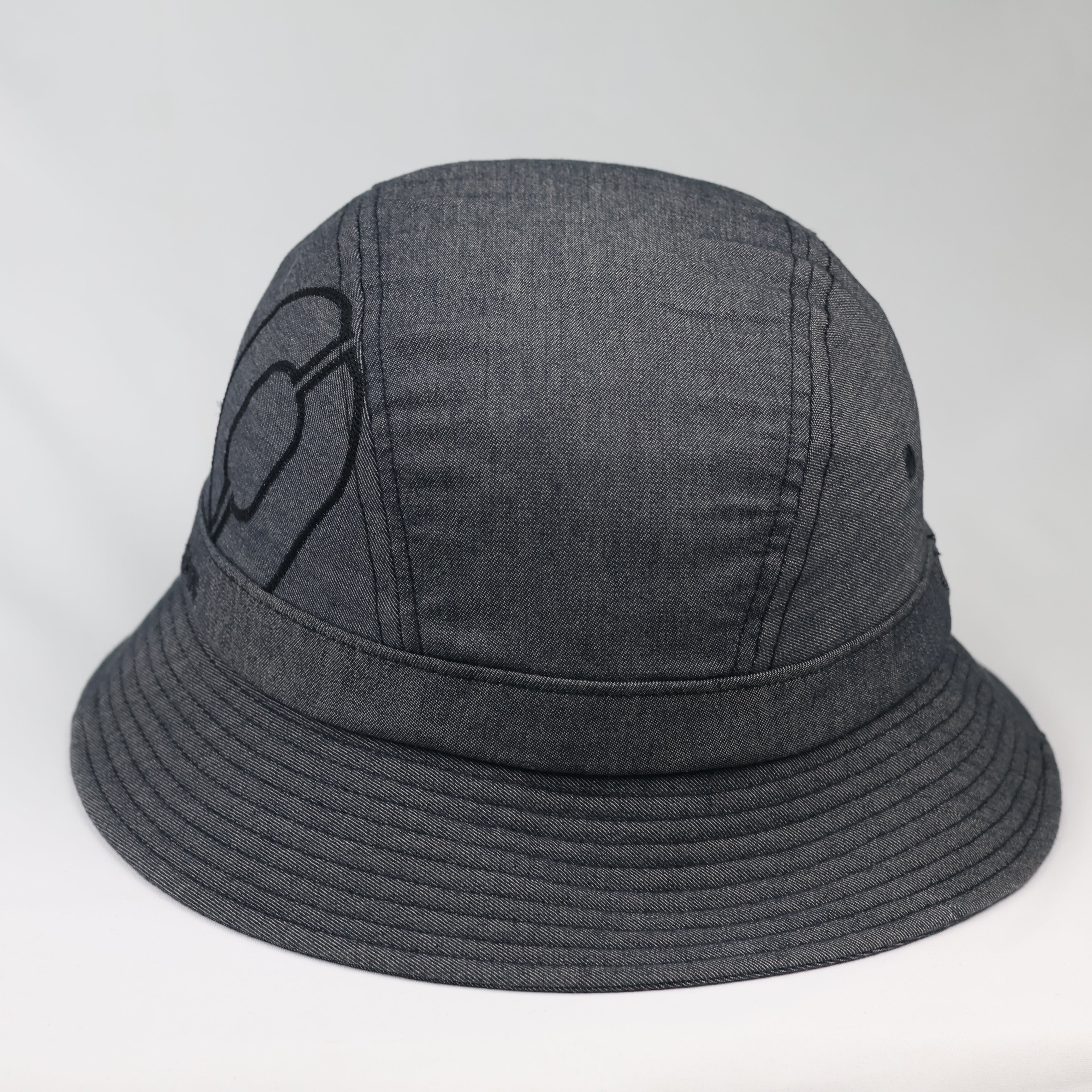 Thrifted Core Jeaning Dark Grey Denim Bucket Hat