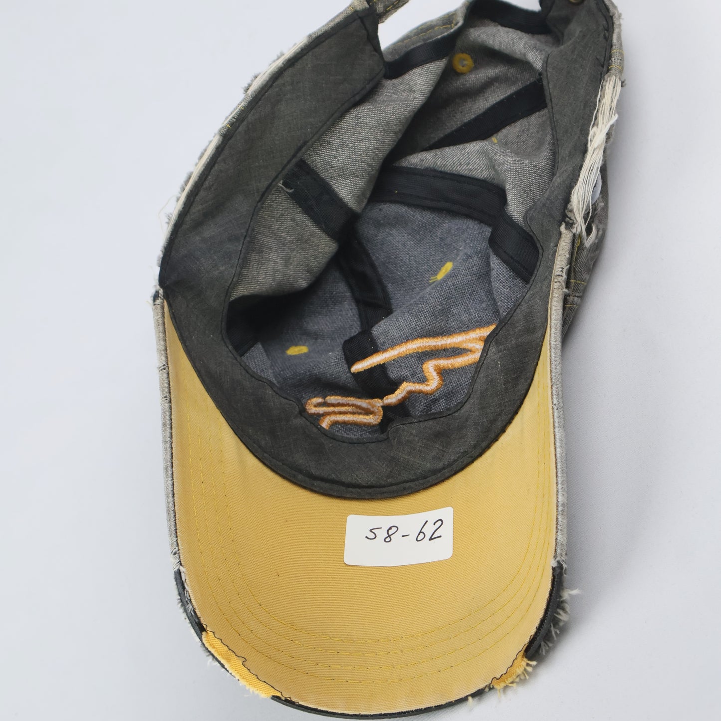 Embroidered Script Vintage Wash Cap - Distressed Black