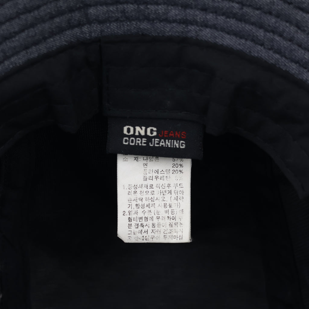 Thrifted Core Jeaning Dark Grey Denim Bucket Hat