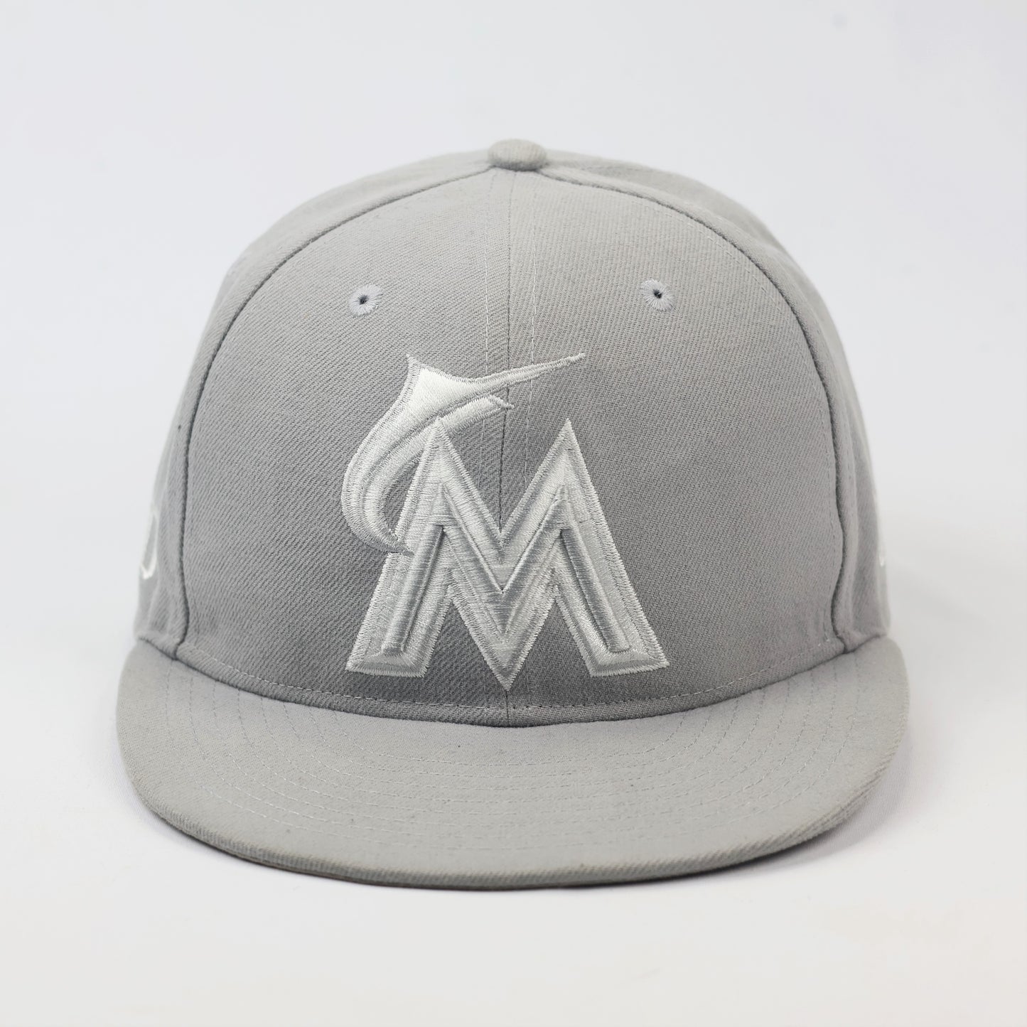 Vintage Miami Marlins MLB Fitted Cap | Grey New Era 59FIFTY | Size 7 3/8