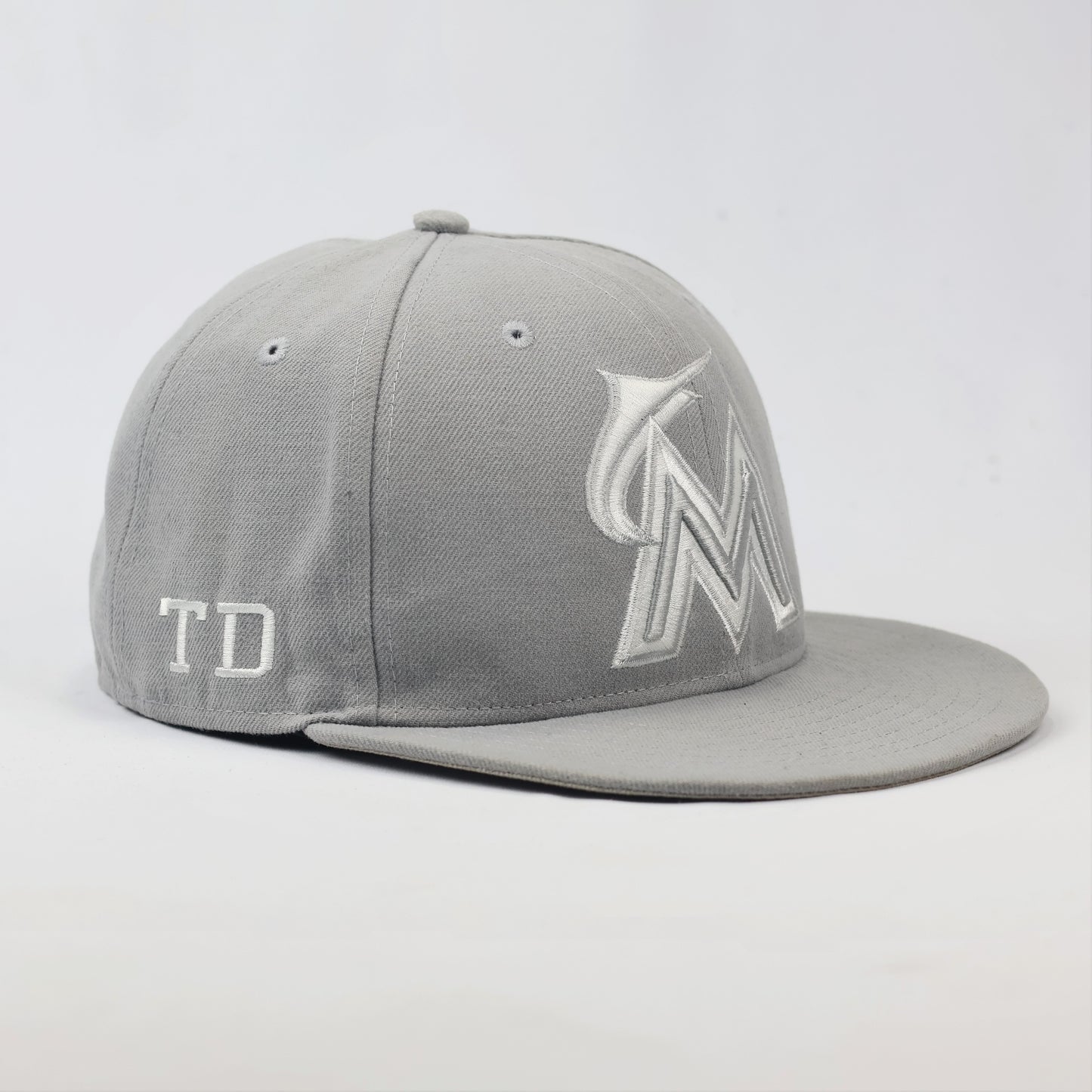 Vintage Miami Marlins MLB Fitted Cap | Grey New Era 59FIFTY | Size 7 3/8