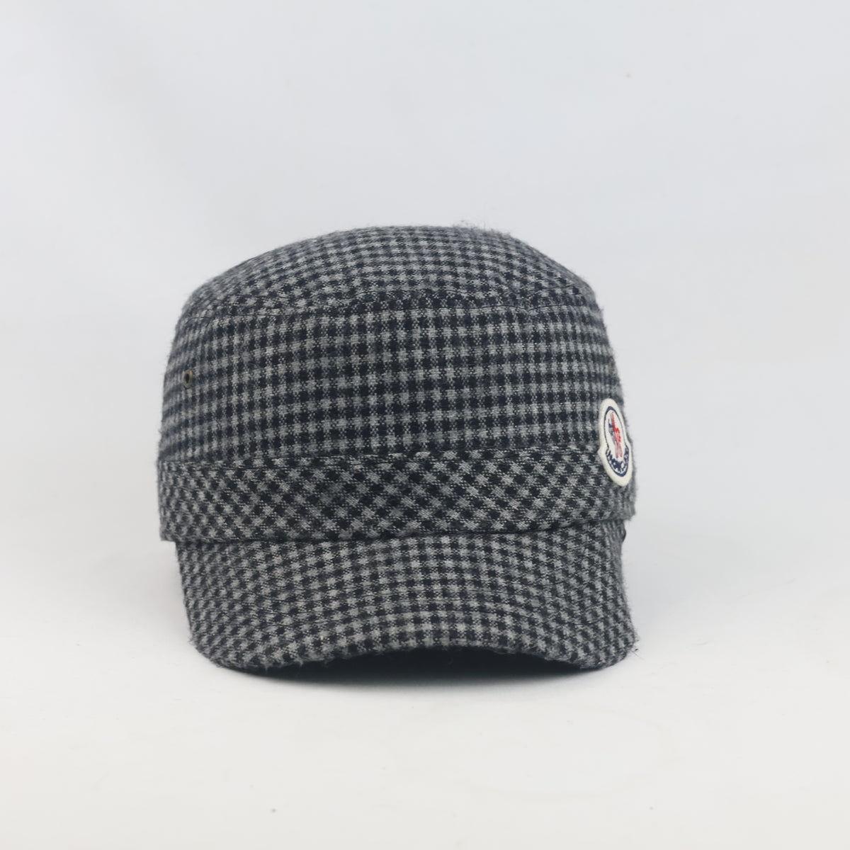 Thrifted Moncler Black & Grey Checkered Patrol Cap | 10310