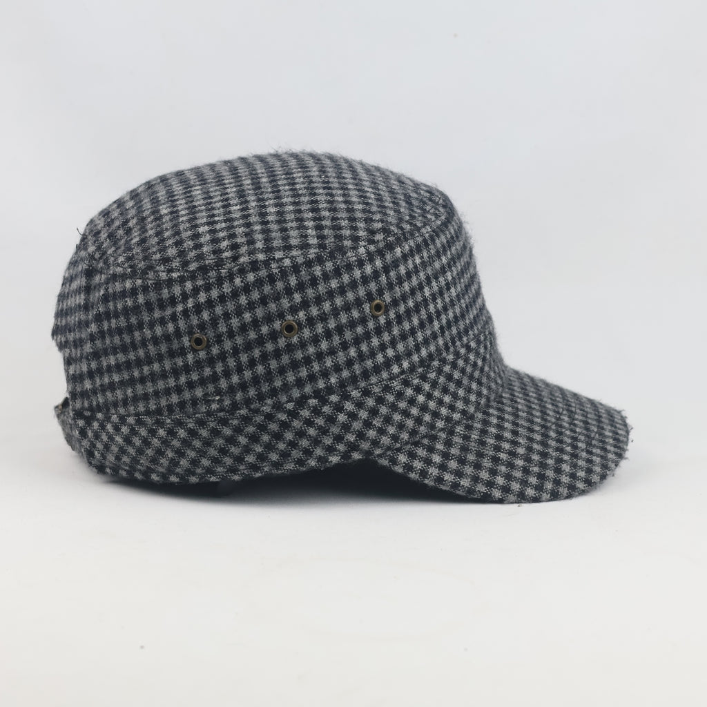 Thrifted Moncler Black & Grey Checkered Patrol Cap | 10310