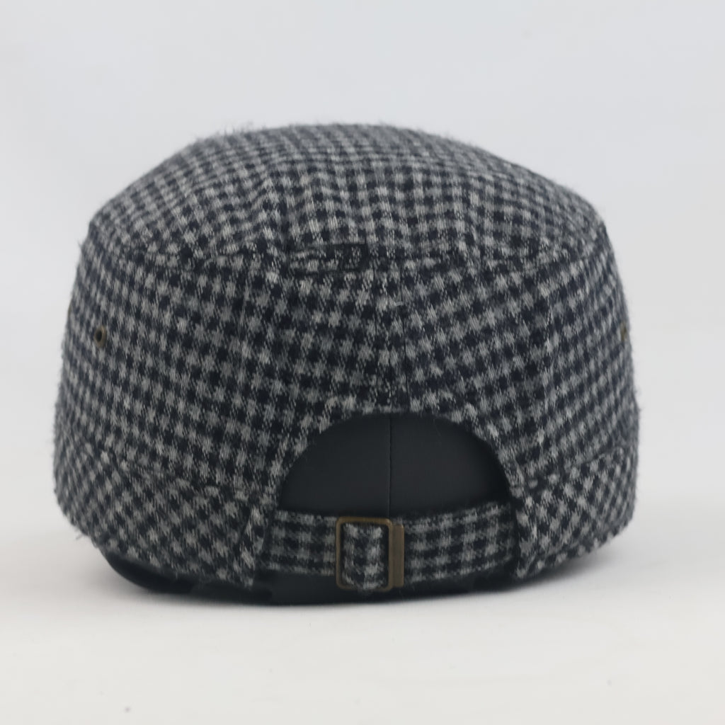 Thrifted Moncler Black & Grey Checkered Patrol Cap | 10310