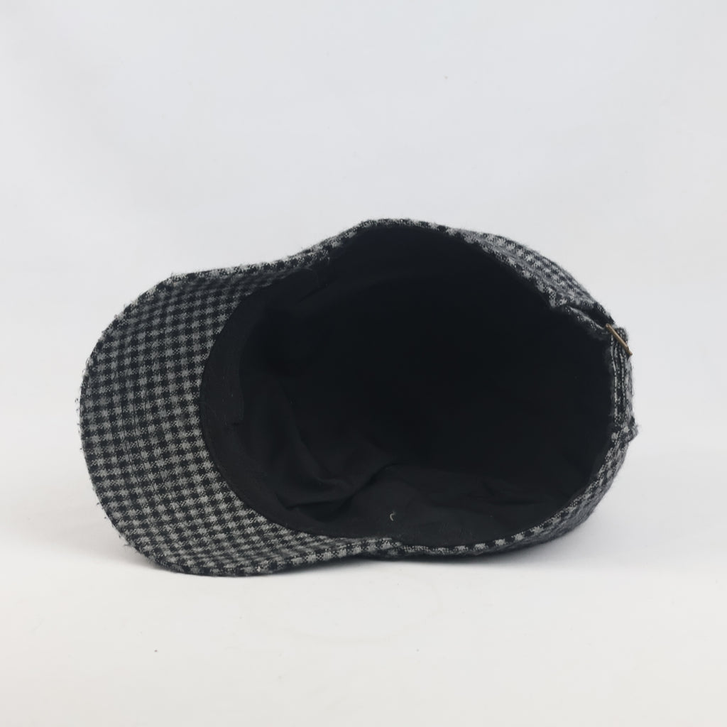 Thrifted Moncler Black & Grey Checkered Patrol Cap | 10310