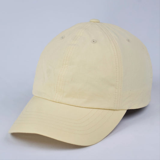"JAJU" Classic Blank Dad Cap - Cream/Yellow