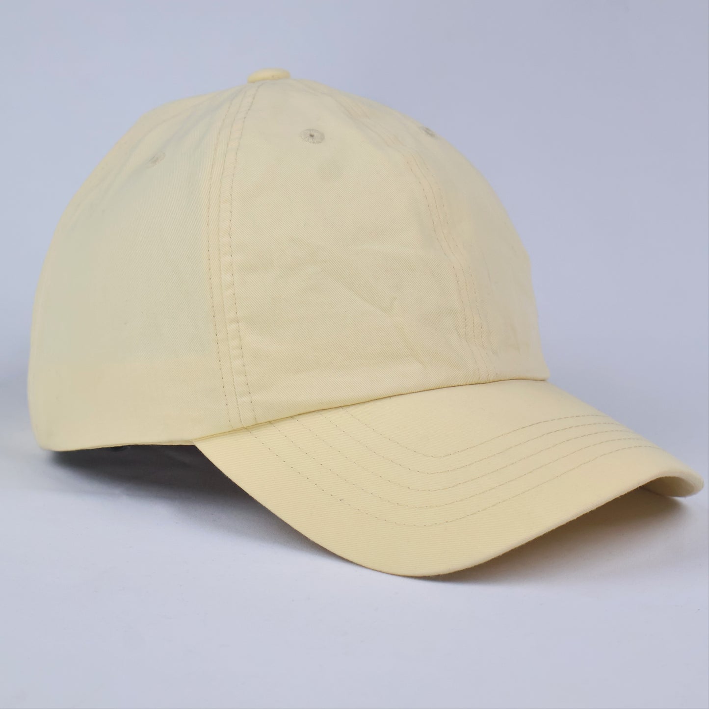 "JAJU" Classic Blank Dad Cap - Cream/Yellow