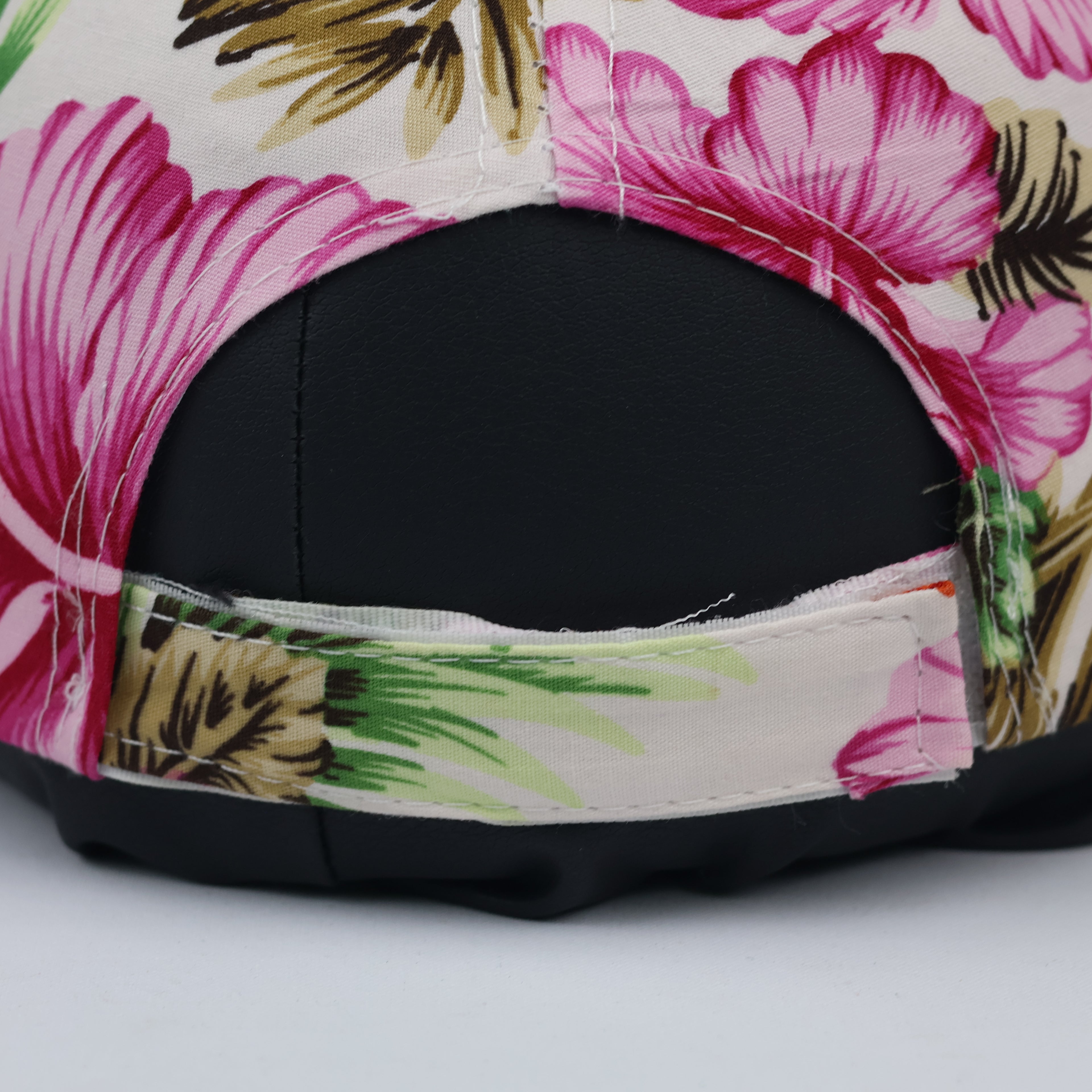 Thrifted New York Tropical Hibiscus Print Summer Hat