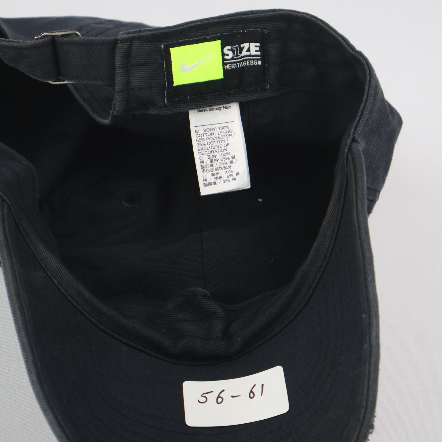 Nike Heritage 86 Distressed Dad Cap - Faded Black/Grey