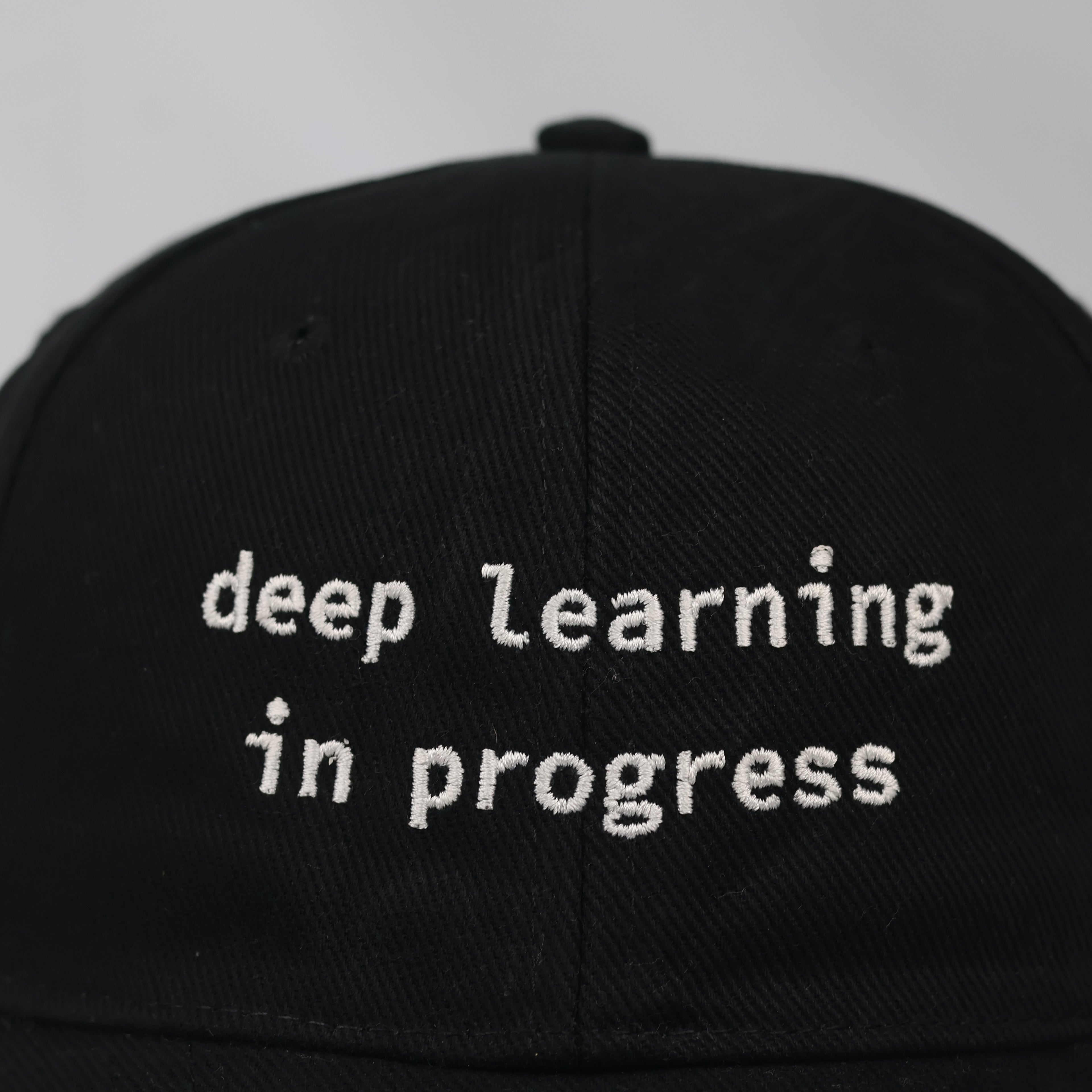 hrifted Beechfield Black Embroidered Programmer Cap