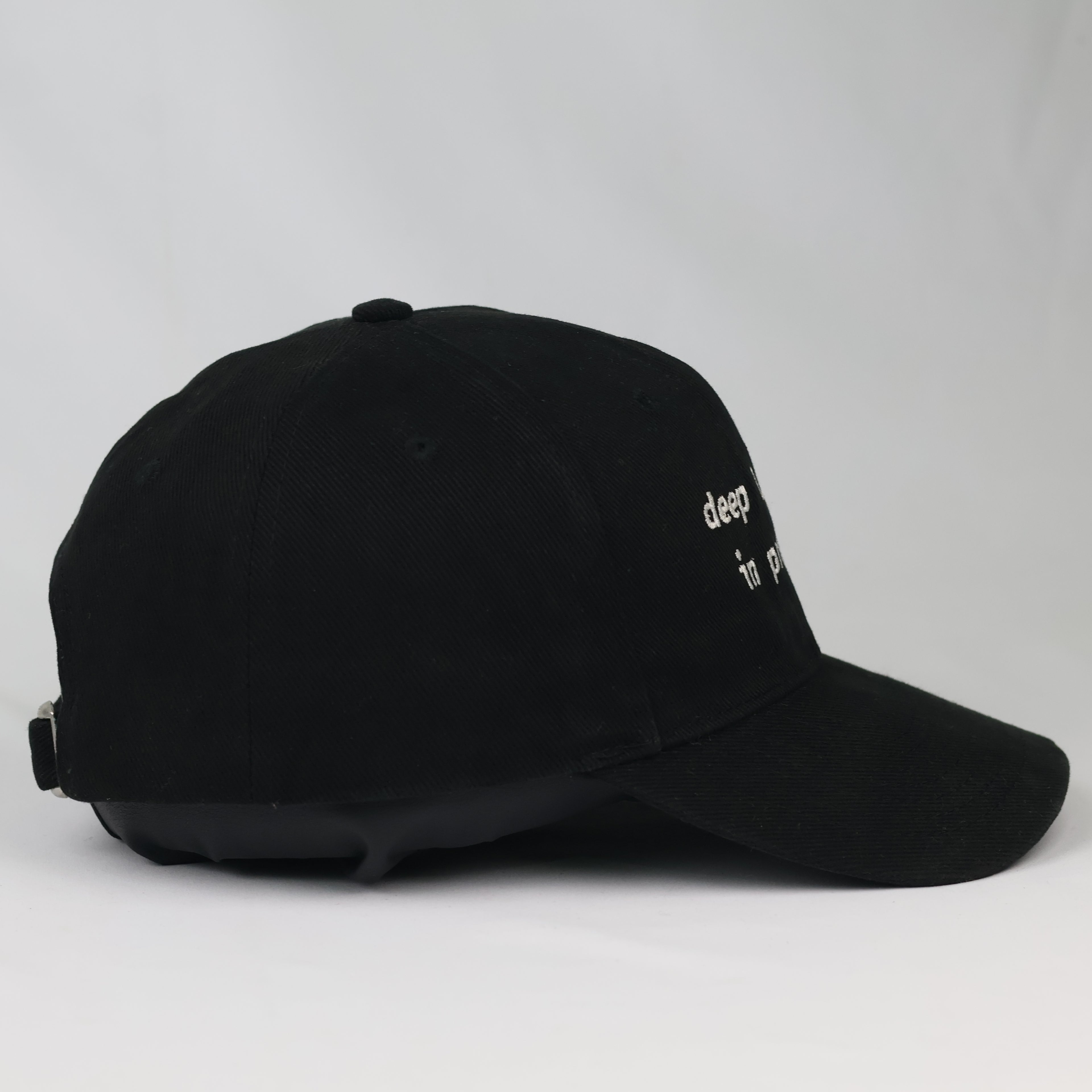 hrifted Beechfield Black Embroidered Programmer Cap