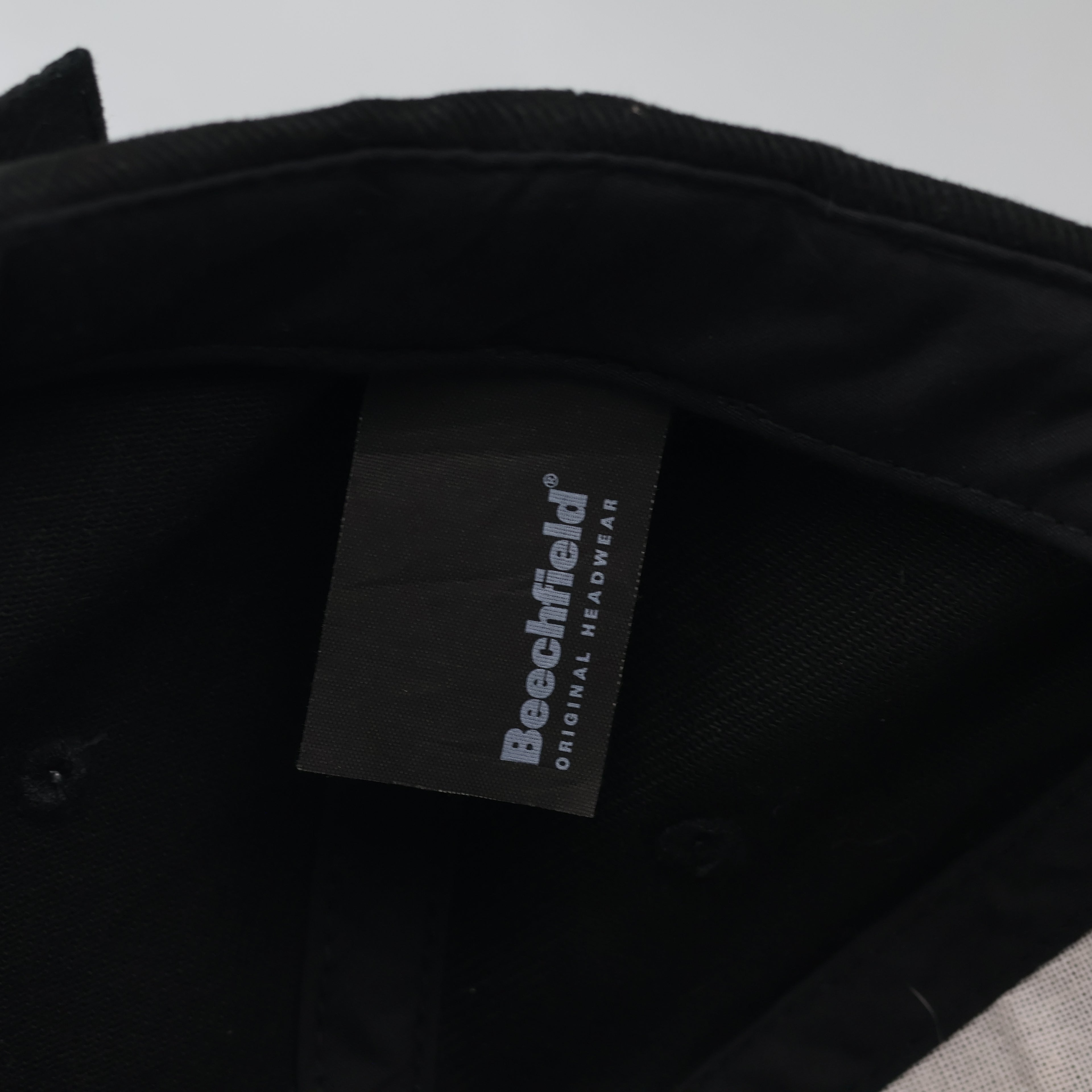 hrifted Beechfield Black Embroidered Programmer Cap