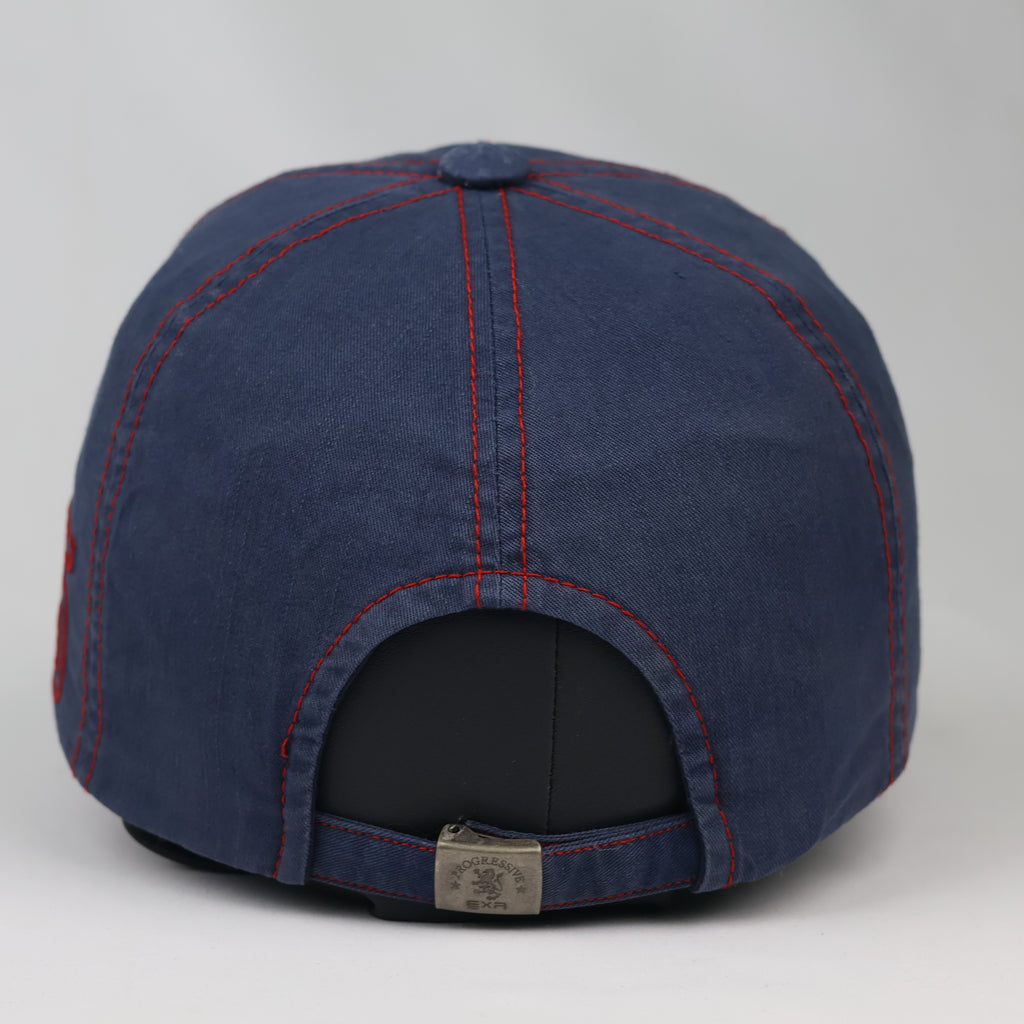 Thrifted EXR Heraldic Lion Navy Blue Strapback Dad Hat