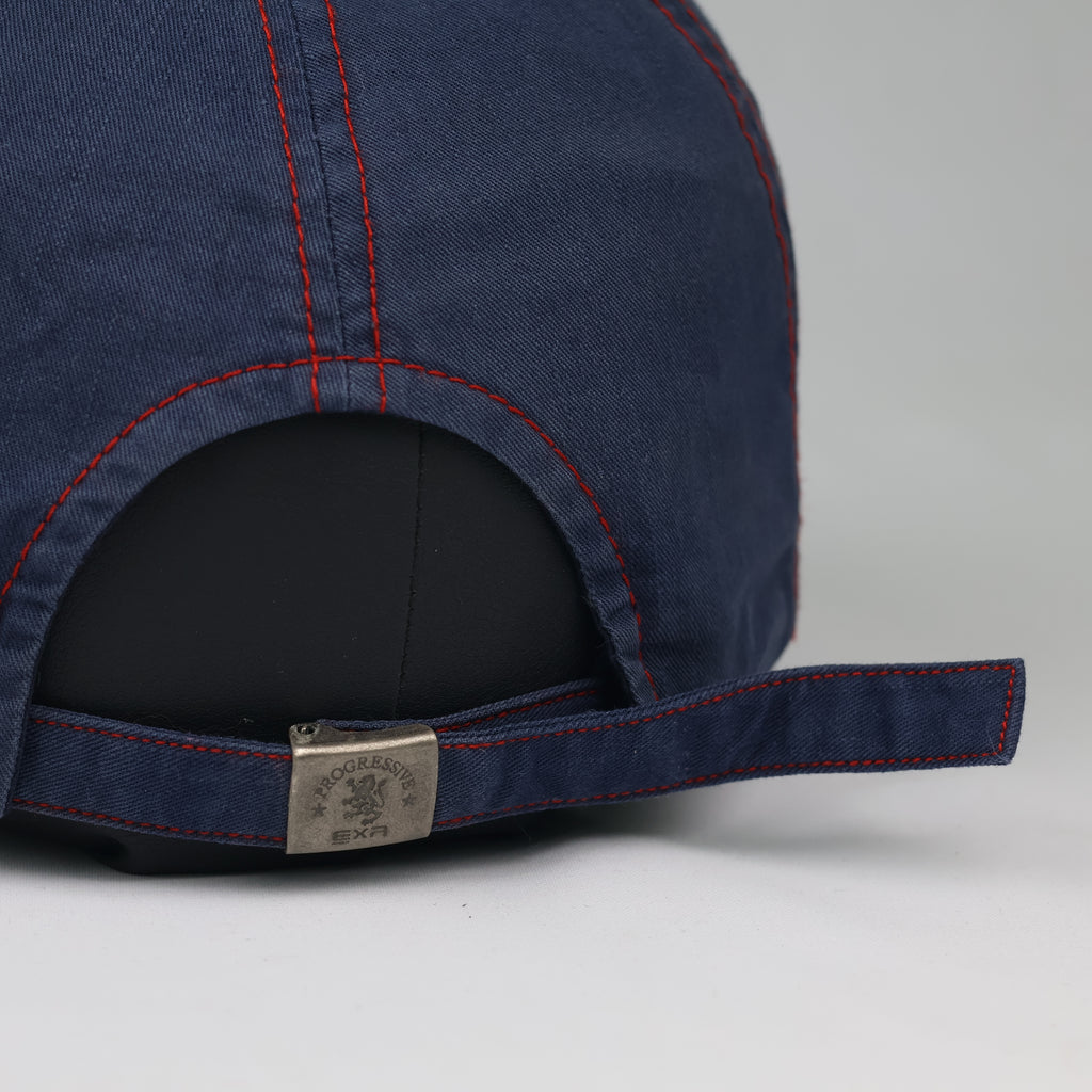 Thrifted EXR Heraldic Lion Navy Blue Strapback Dad Hat