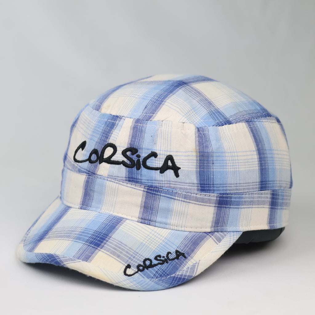 Thrifted Corsica Plaid Tartan Military Style Hat