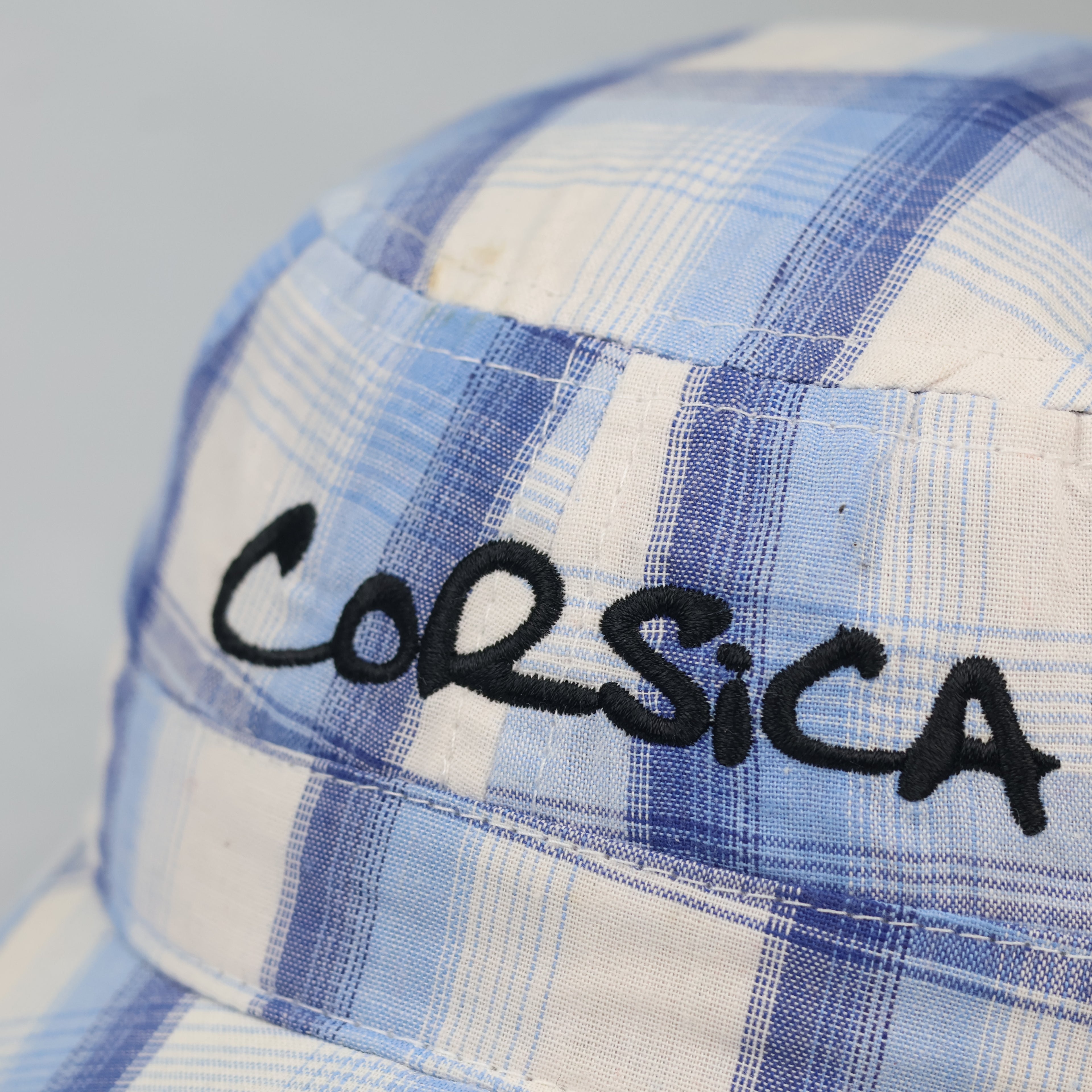 Thrifted Corsica Plaid Tartan Military Style Hat