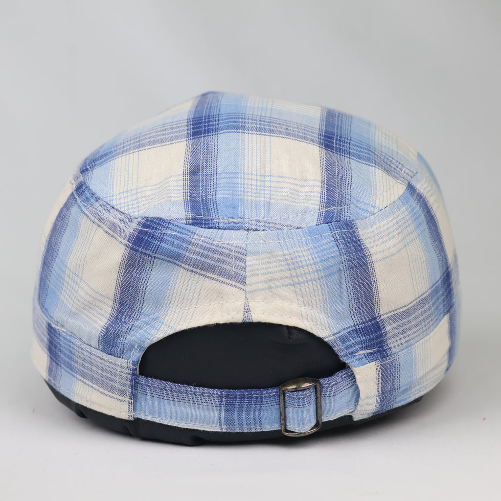 Thrifted Corsica Plaid Tartan Military Style Hat