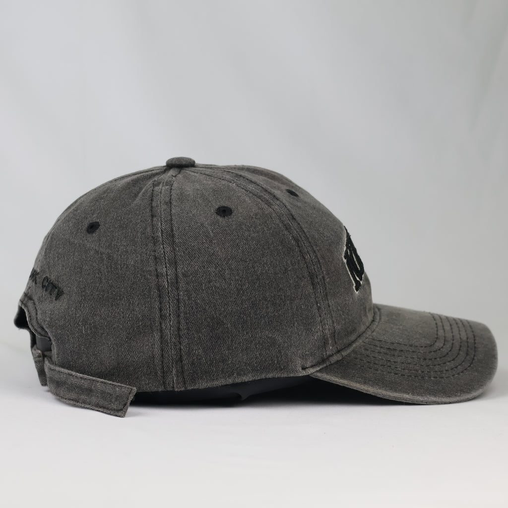Thrifted New York City Charcoal Grey Distressed Cap