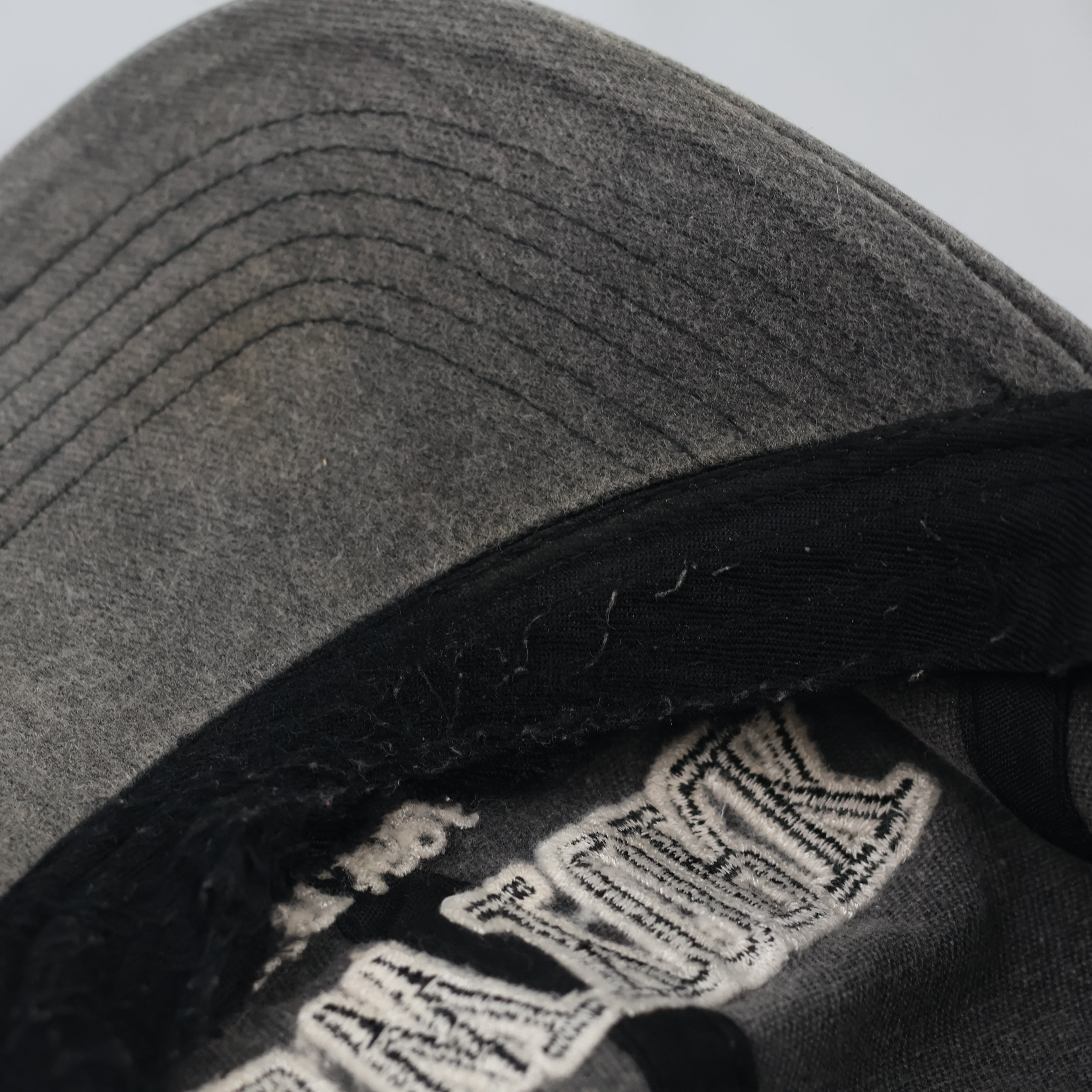 Thrifted New York City Charcoal Grey Distressed Cap