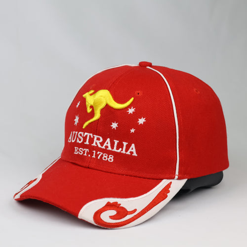 Australia Est 1788 Red Embrovenir Baseball Hat
