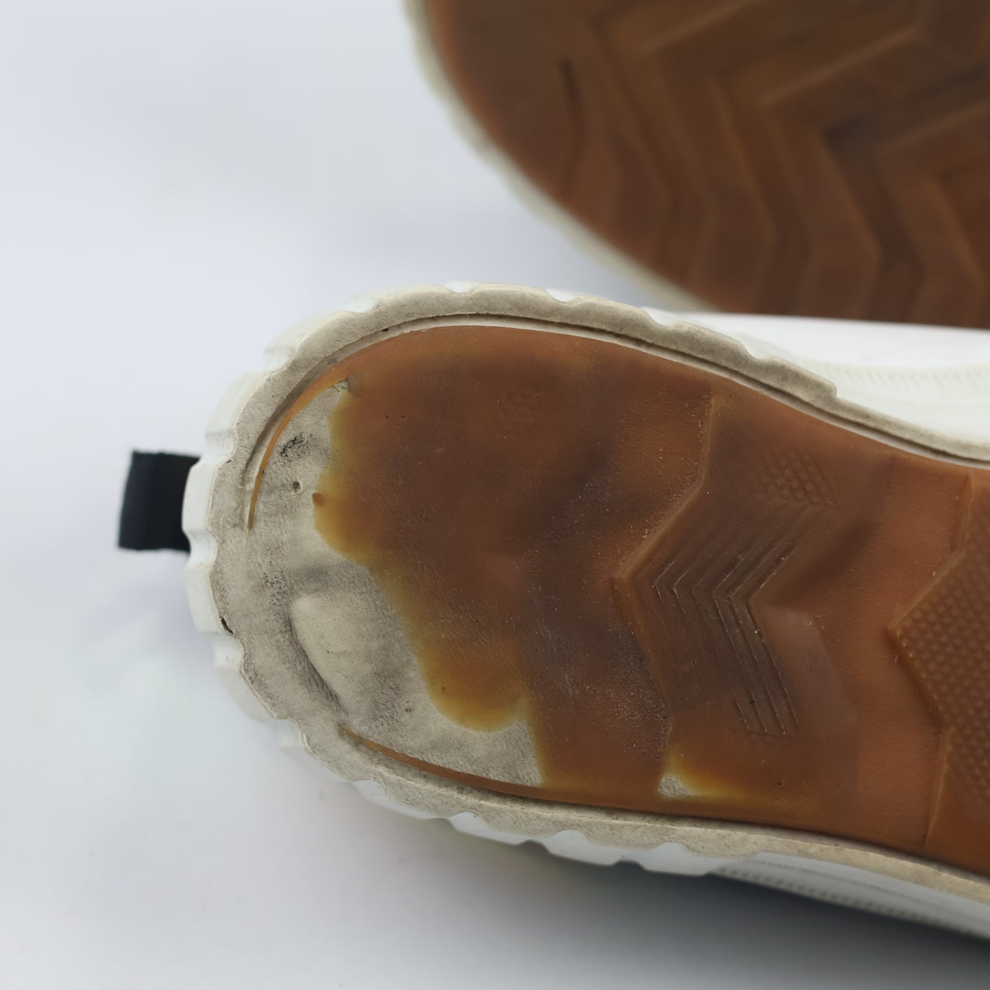 Thrifted FILA Chunky White Sneakers with Holographic Heel - EUR 38