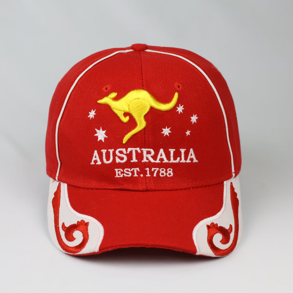 Australia Est 1788 Red Embrovenir Baseball Hat