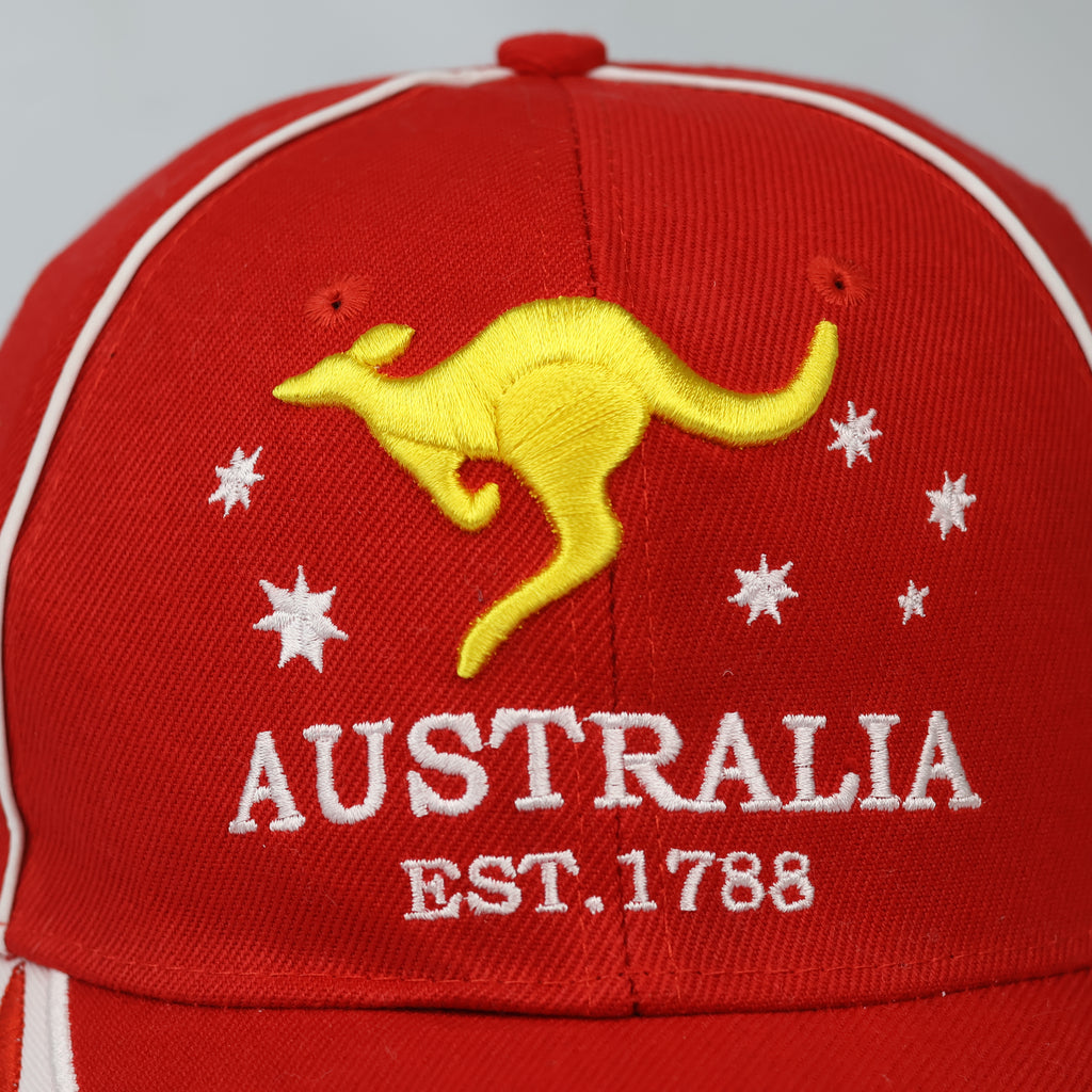 Australia Est 1788 Red Embrovenir Baseball Hat