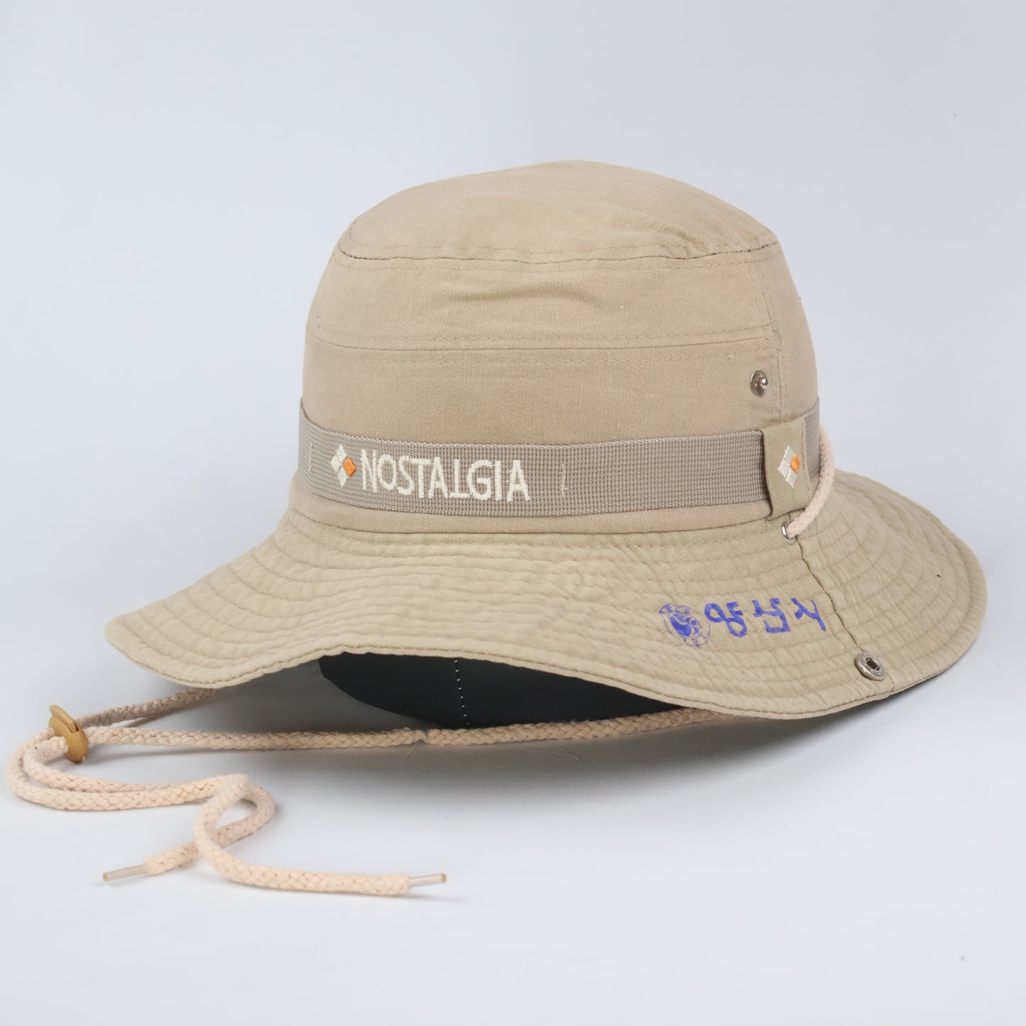 "The Nostalgia" Outdoor Boonie Hat with Chin Strap - Tan