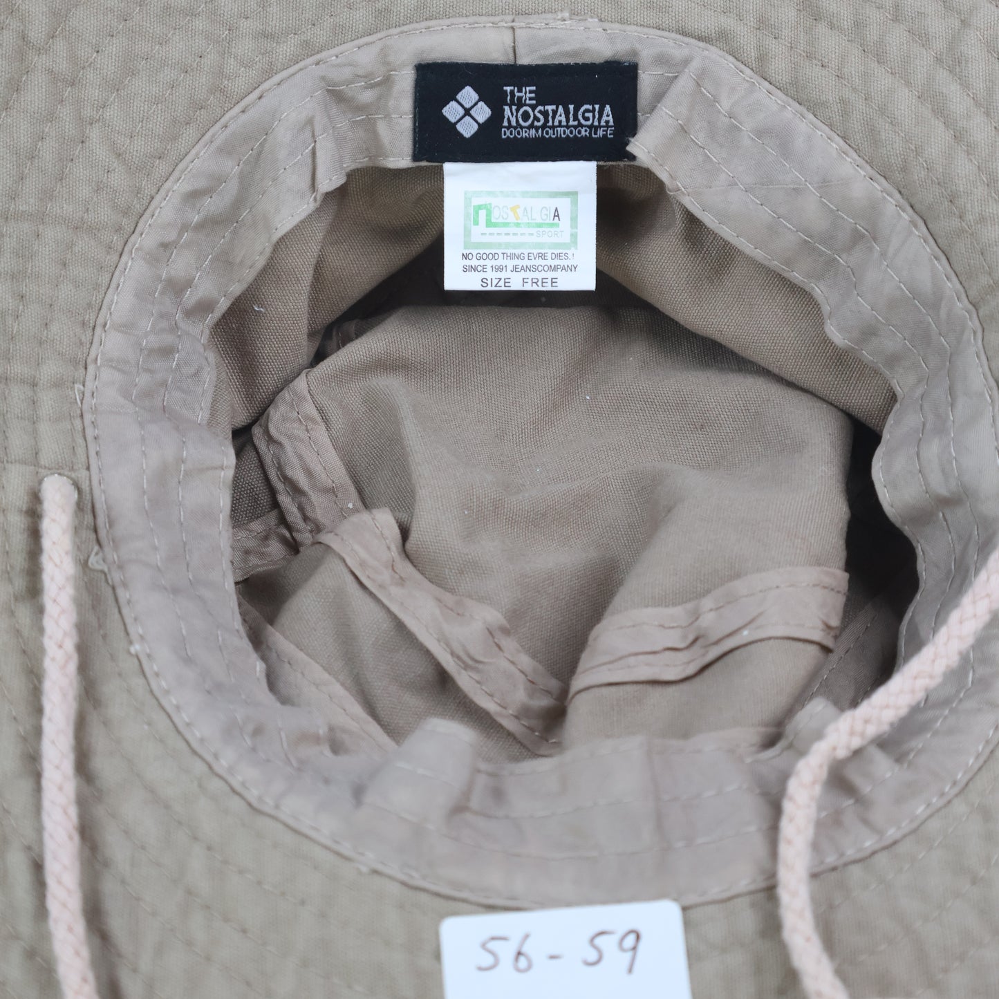 "The Nostalgia" Outdoor Boonie Hat with Chin Strap - Tan