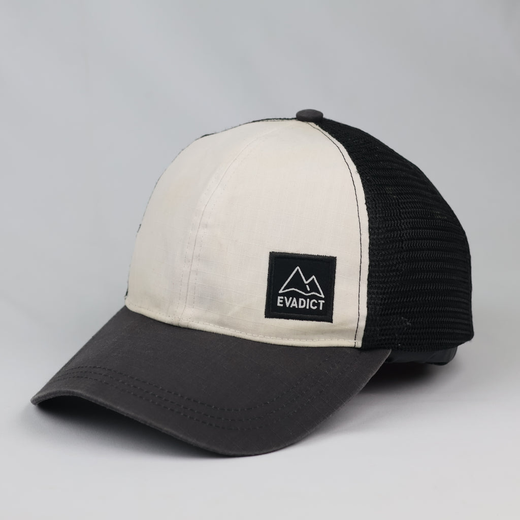 Thrifted Evadict Trail Running Black Mesh Trucker Cap