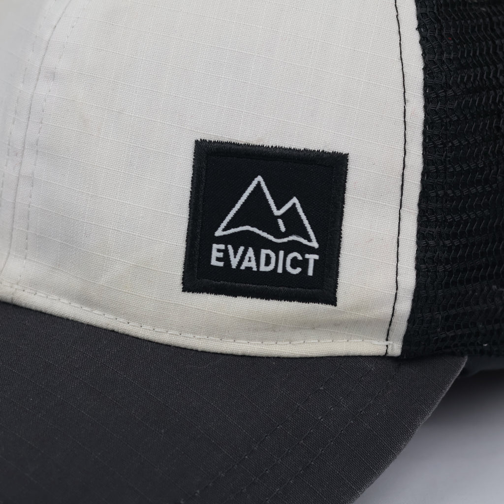 Thrifted Evadict Trail Running Black Mesh Trucker Cap
