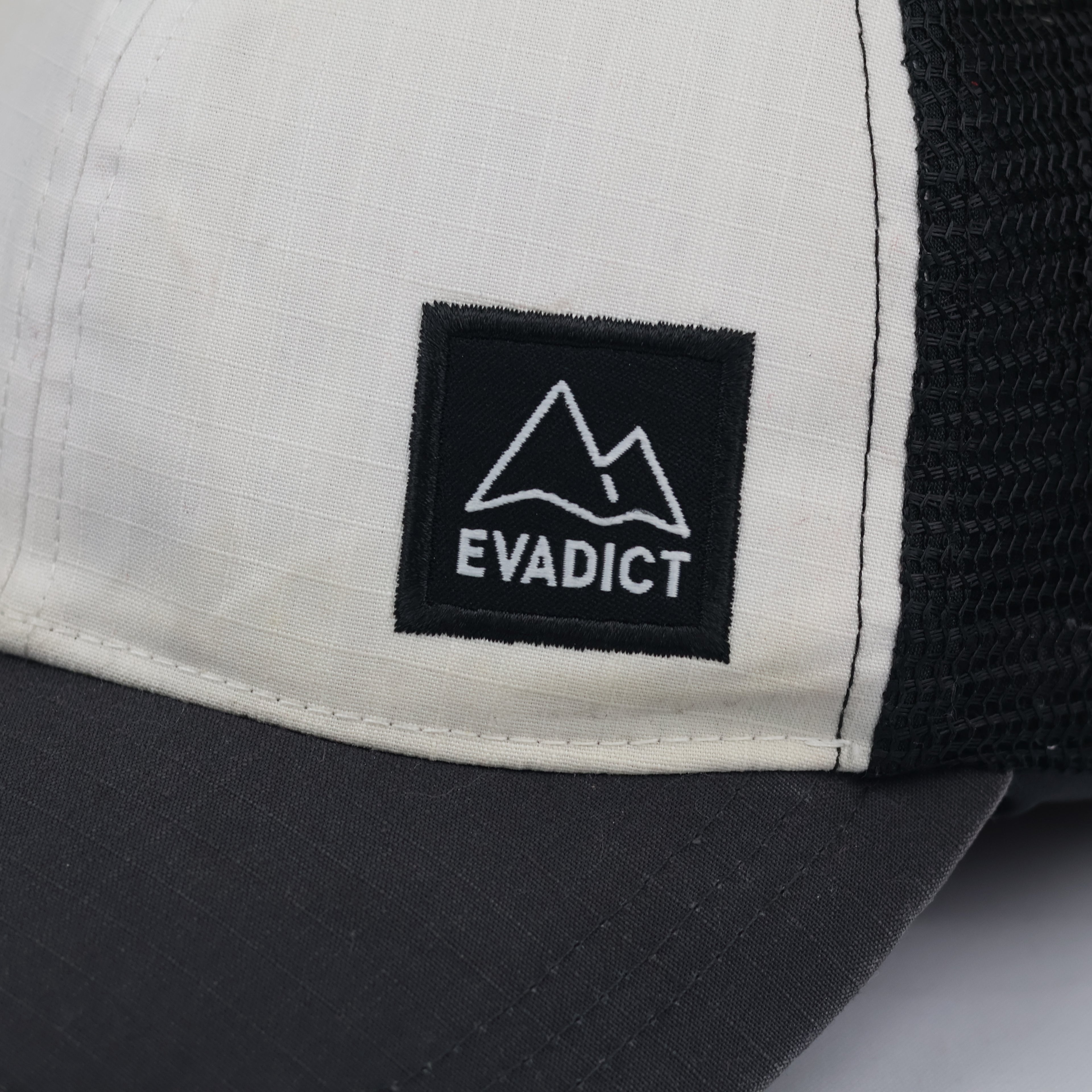 Thrifted Evadict Trail Running Black Mesh Trucker Cap