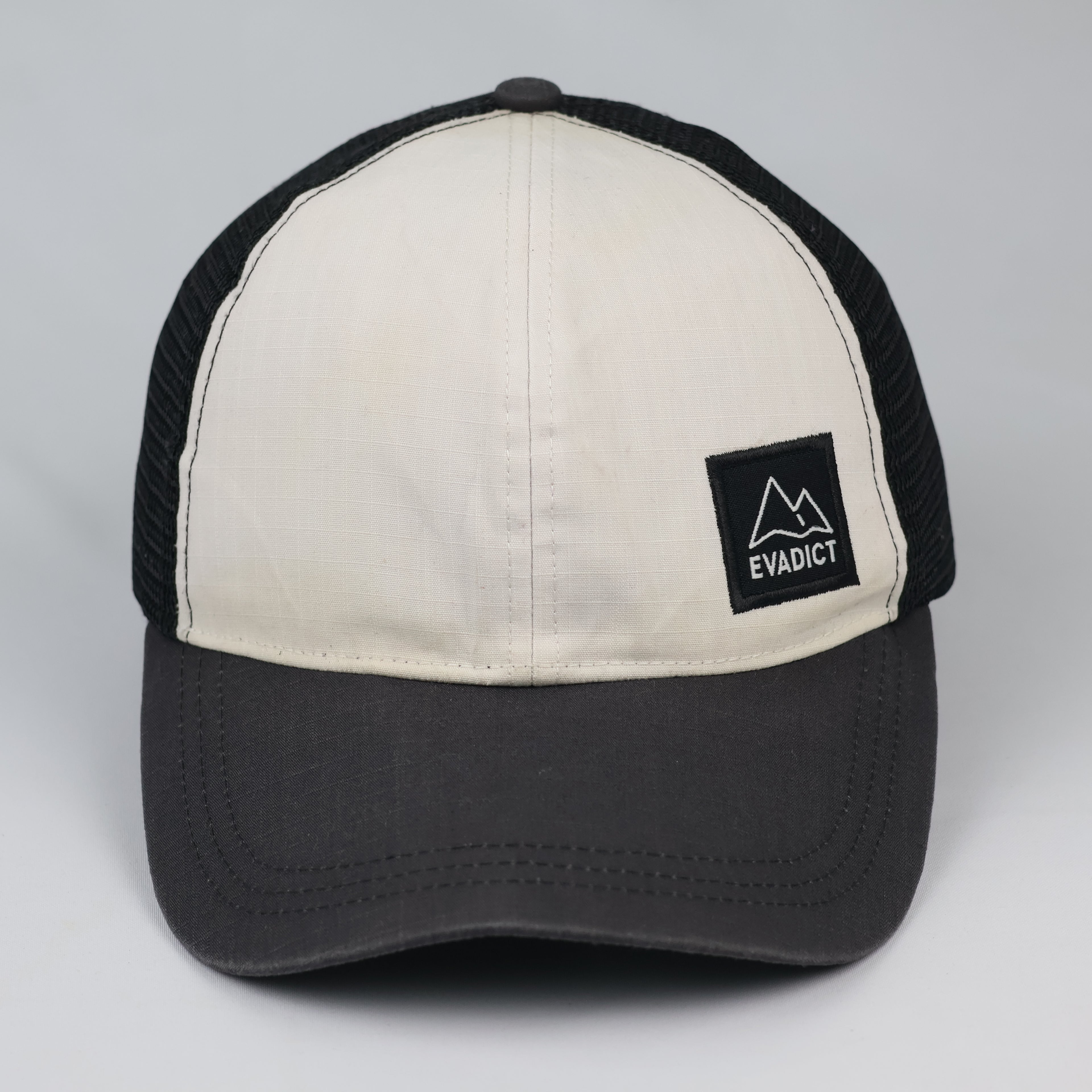 Thrifted Evadict Trail Running Black Mesh Trucker Cap