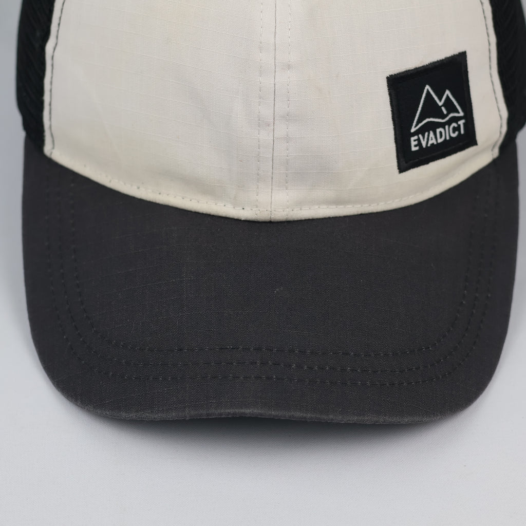Thrifted Evadict Trail Running Black Mesh Trucker Cap