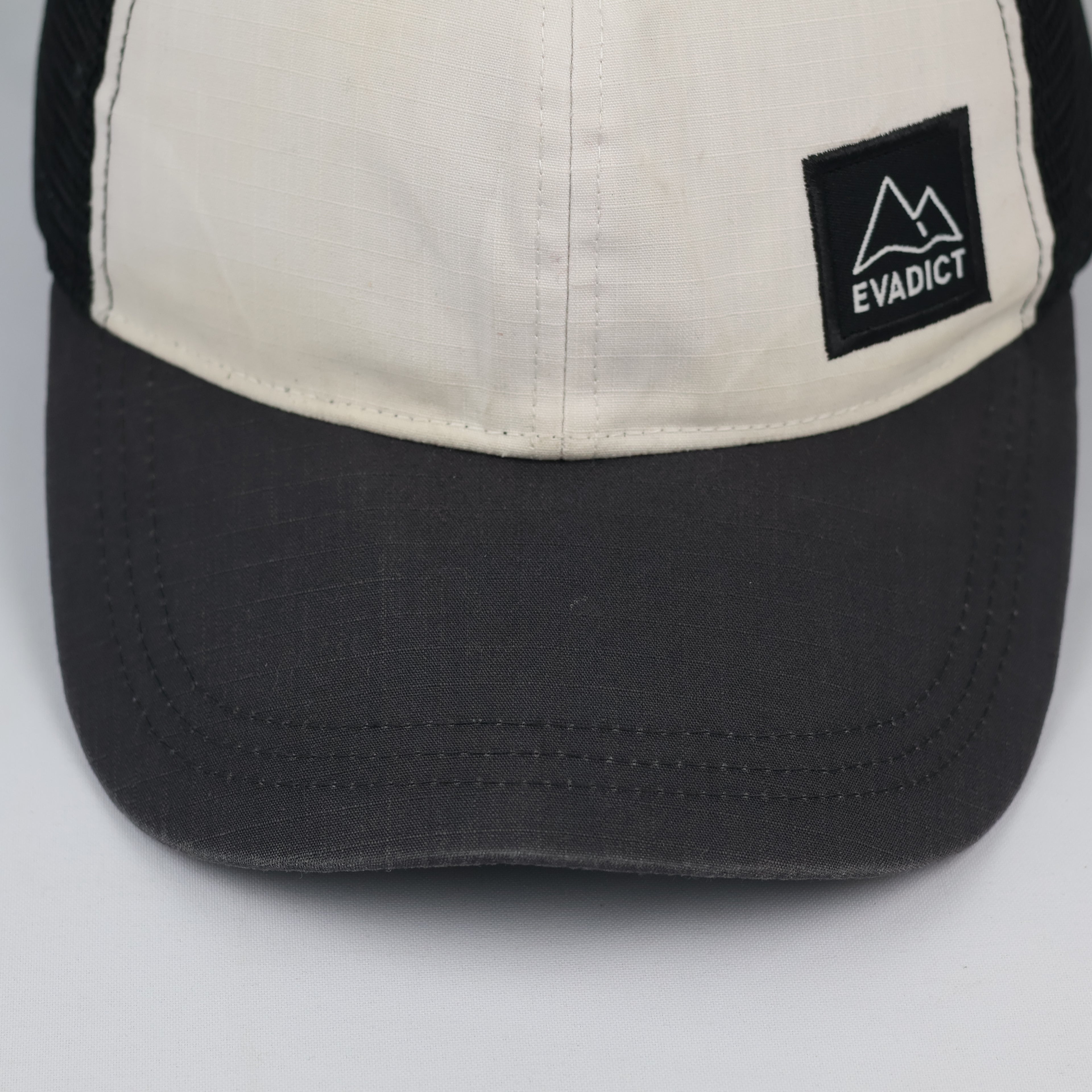 Thrifted Evadict Trail Running Black Mesh Trucker Cap