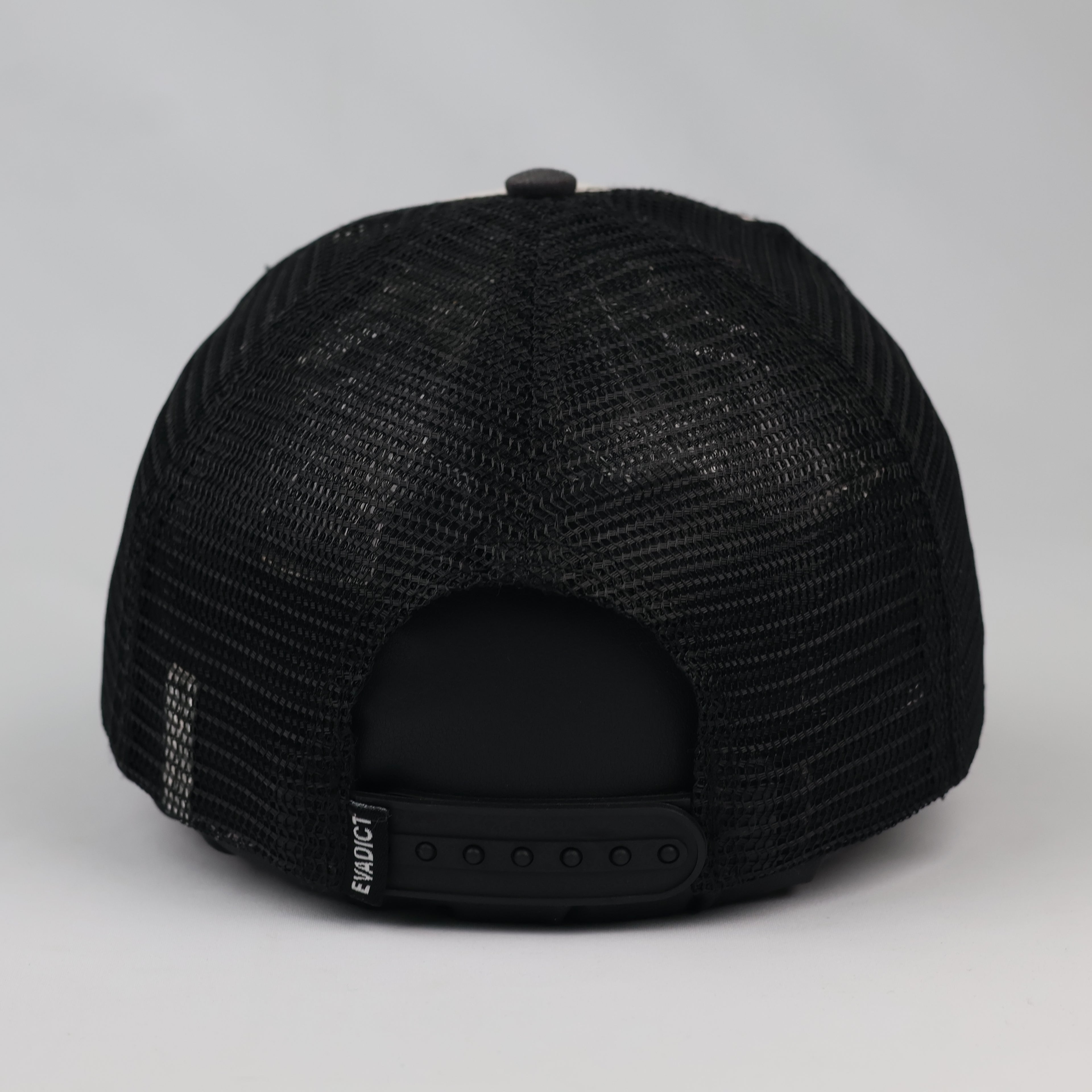 Thrifted Evadict Trail Running Black Mesh Trucker Cap