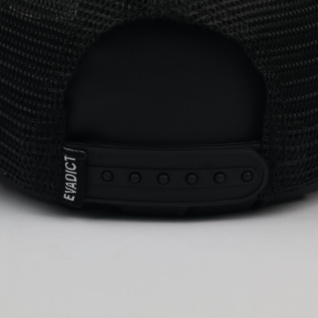 Thrifted Evadict Trail Running Black Mesh Trucker Cap