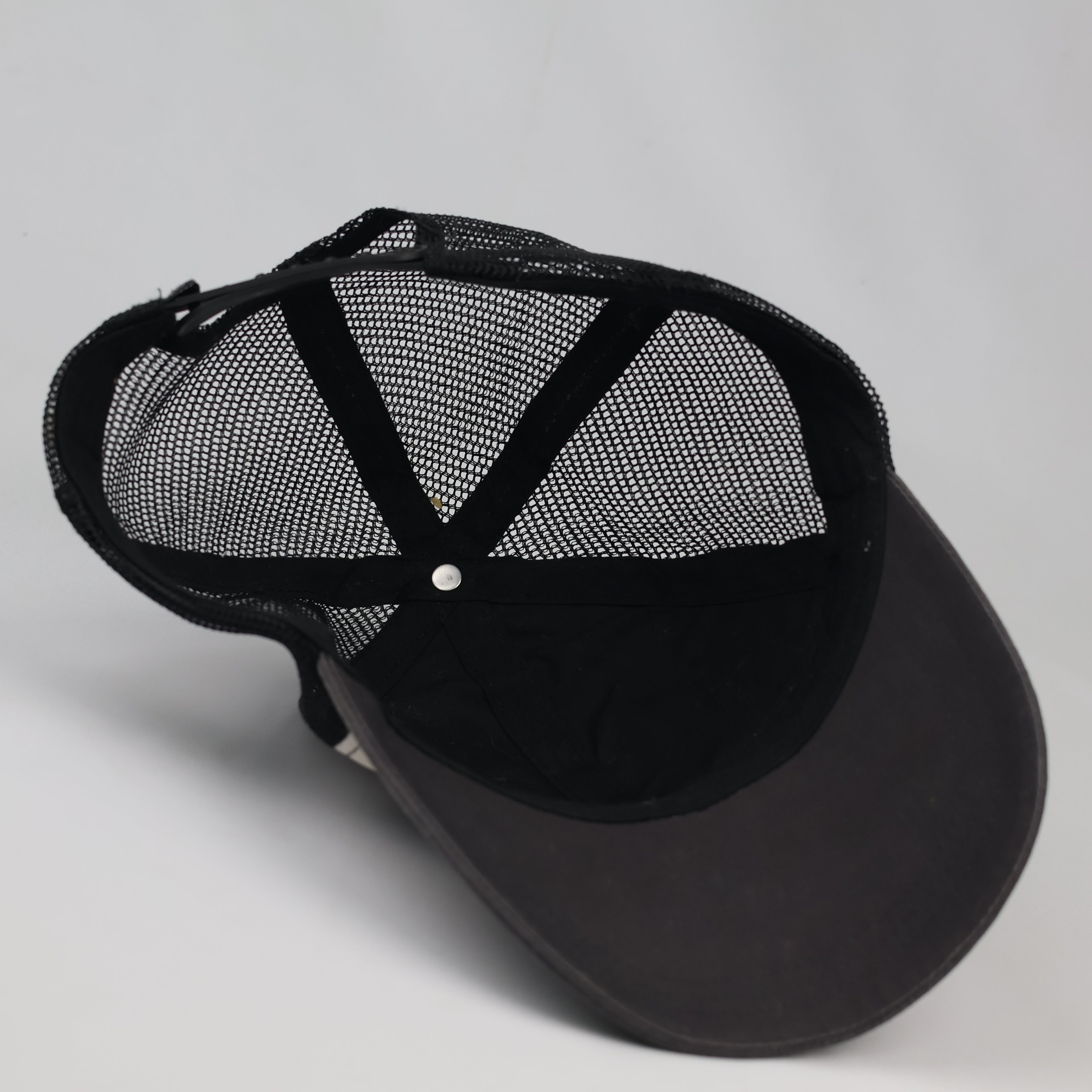 Thrifted Evadict Trail Running Black Mesh Trucker Cap