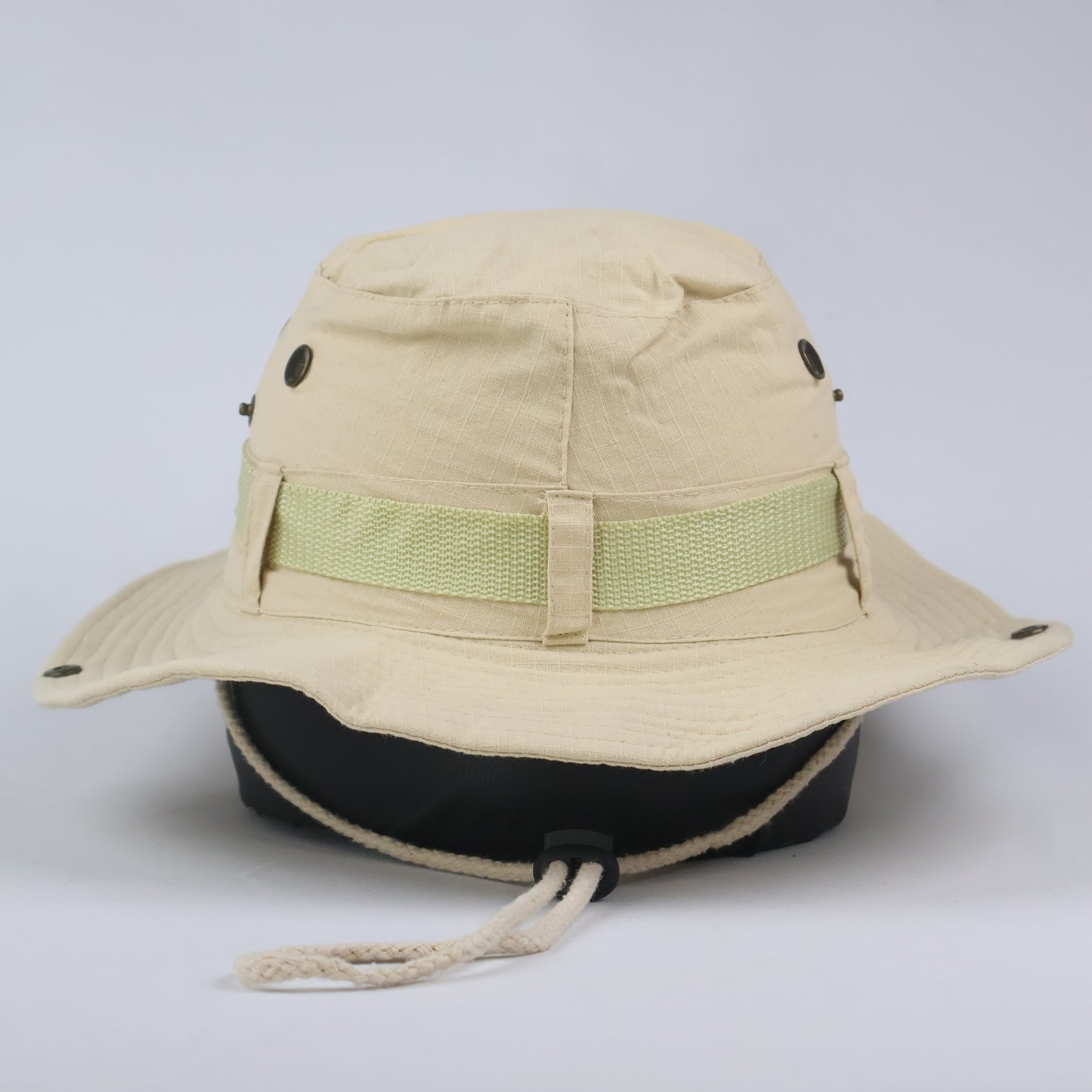 Outdoor Boonie Hat with Lime Green Band - Beige (57-59cm)