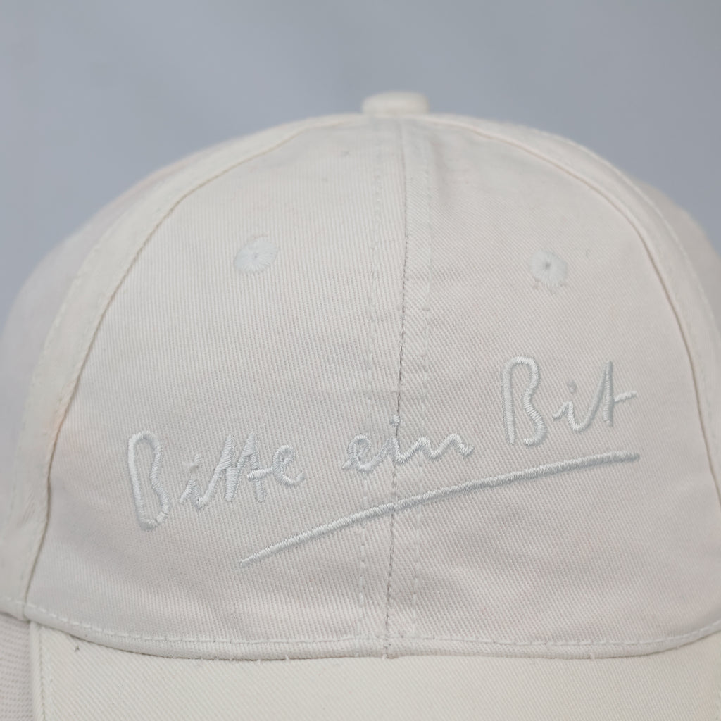 Vintage Bitte ein Bit Cream Cotton German Brewery Dad Hat