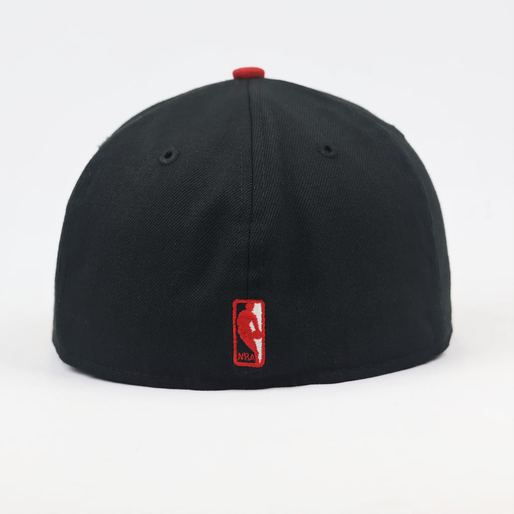 Vintage Chicago Bulls New Era Pinstripe Thrifted Cap - Red & White Details