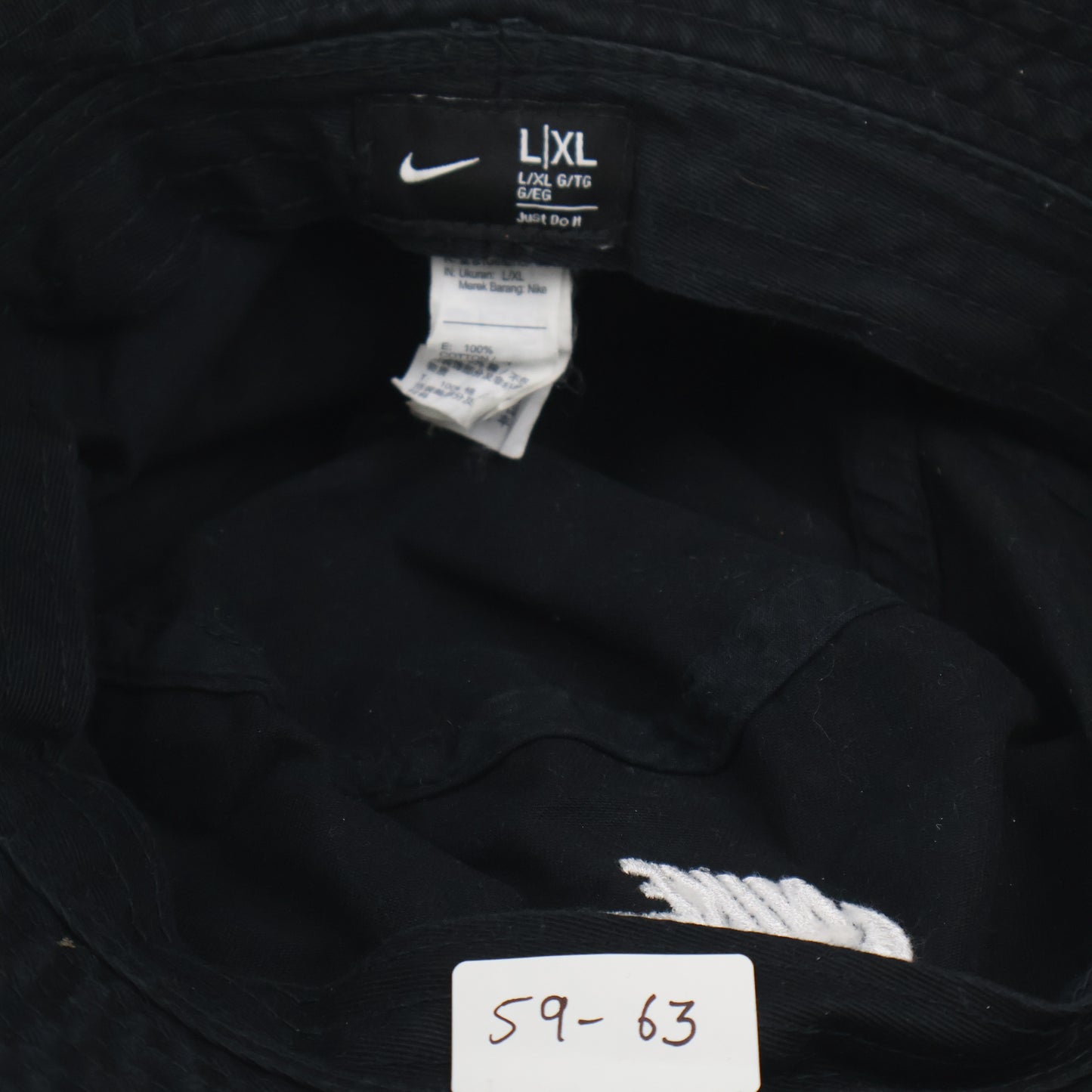 Nike Logo Bucket Hat - Faded Black (59-63cm)