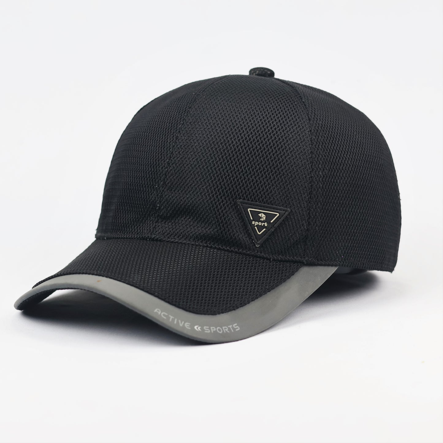 Outdoor Active Sports Mesh Breathable Performance Thrifted Cap - Black