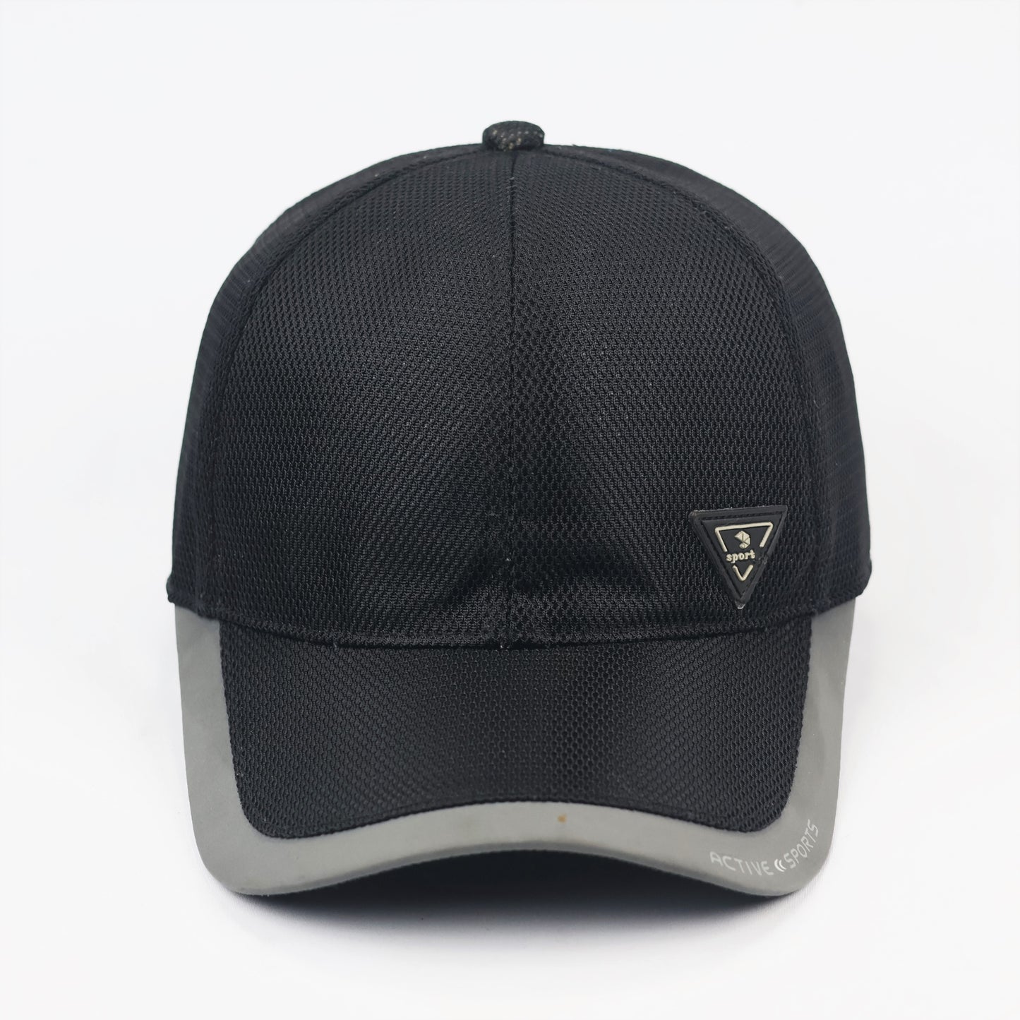 Outdoor Active Sports Mesh Breathable Performance Thrifted Cap - Black