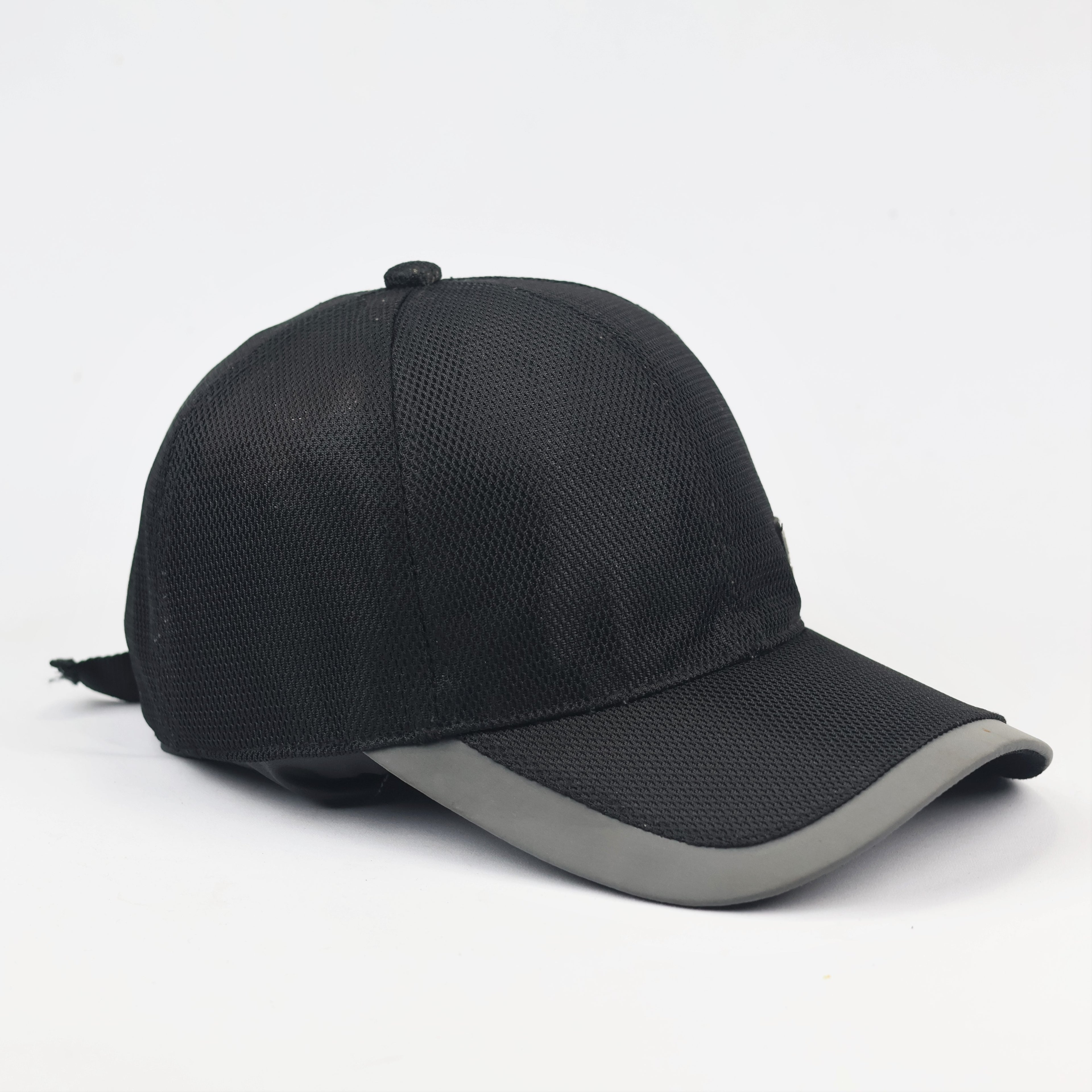 Outdoor Active Sports Mesh Breathable Performance Thrifted Cap - Black